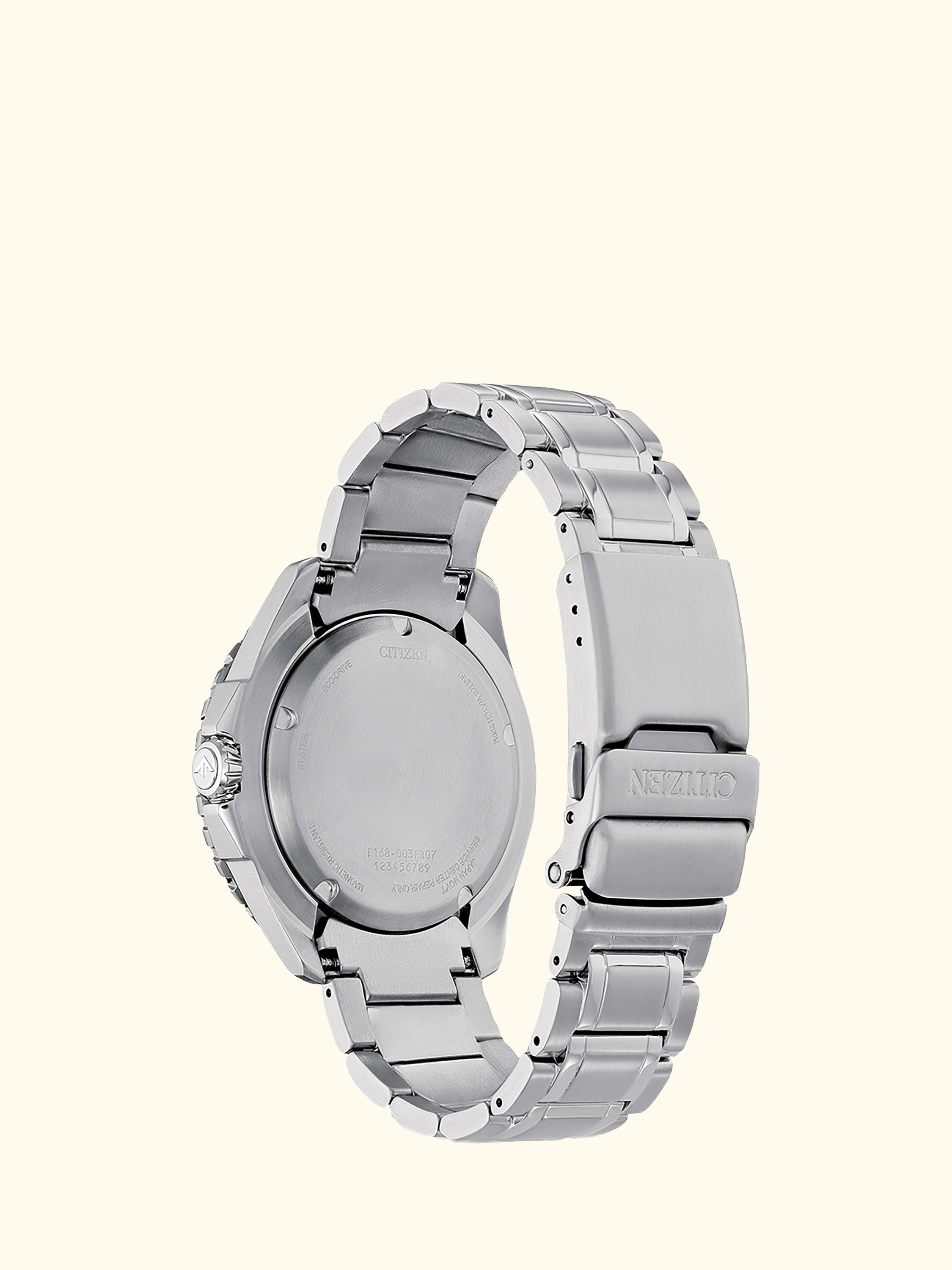 BN0199-53X Men's Promaster Eco-Drive Date Diving Bracelet Strap Watch, Silver/Green