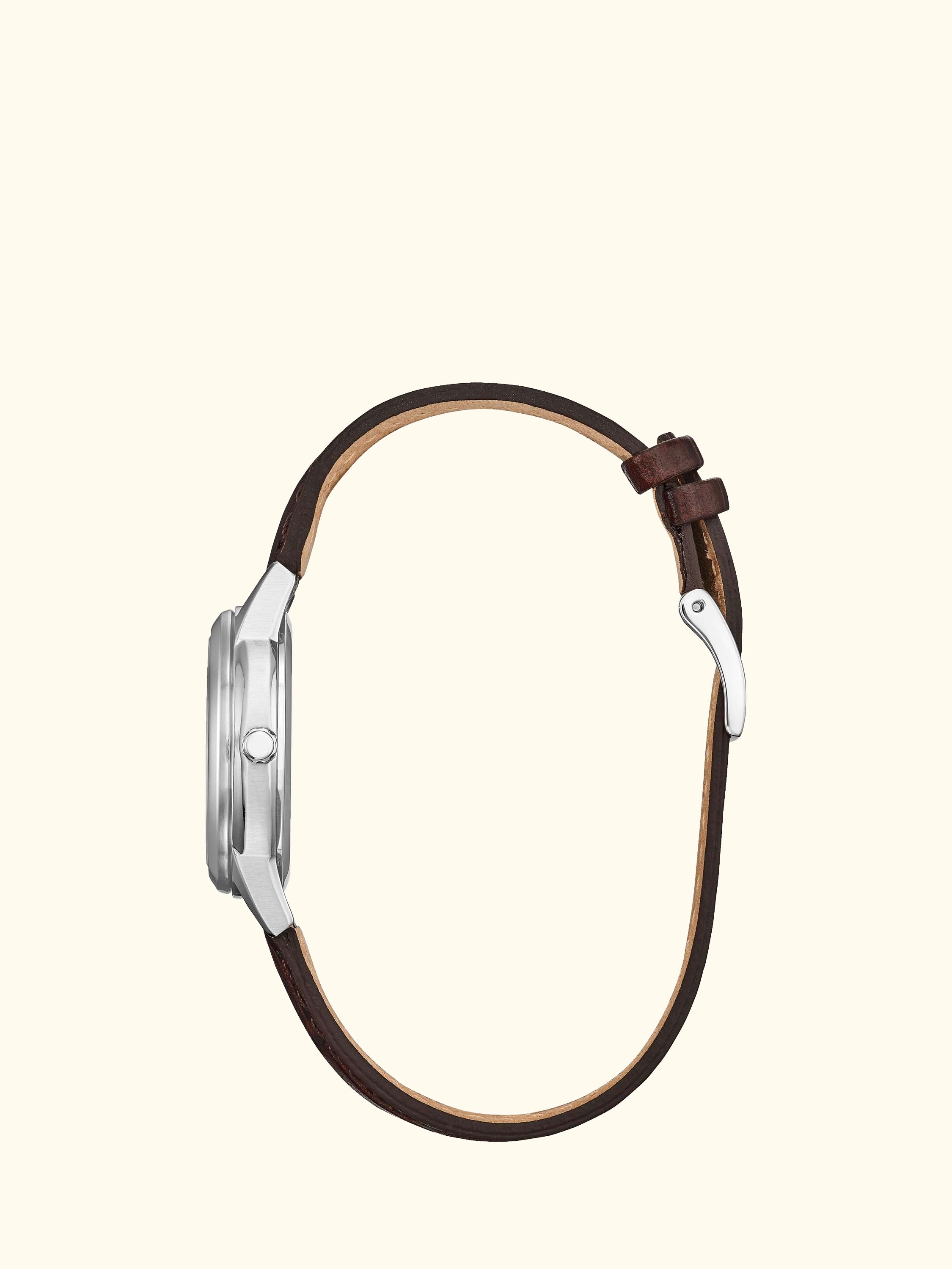 Women's Eco-Drive Date Leather Strap Watch