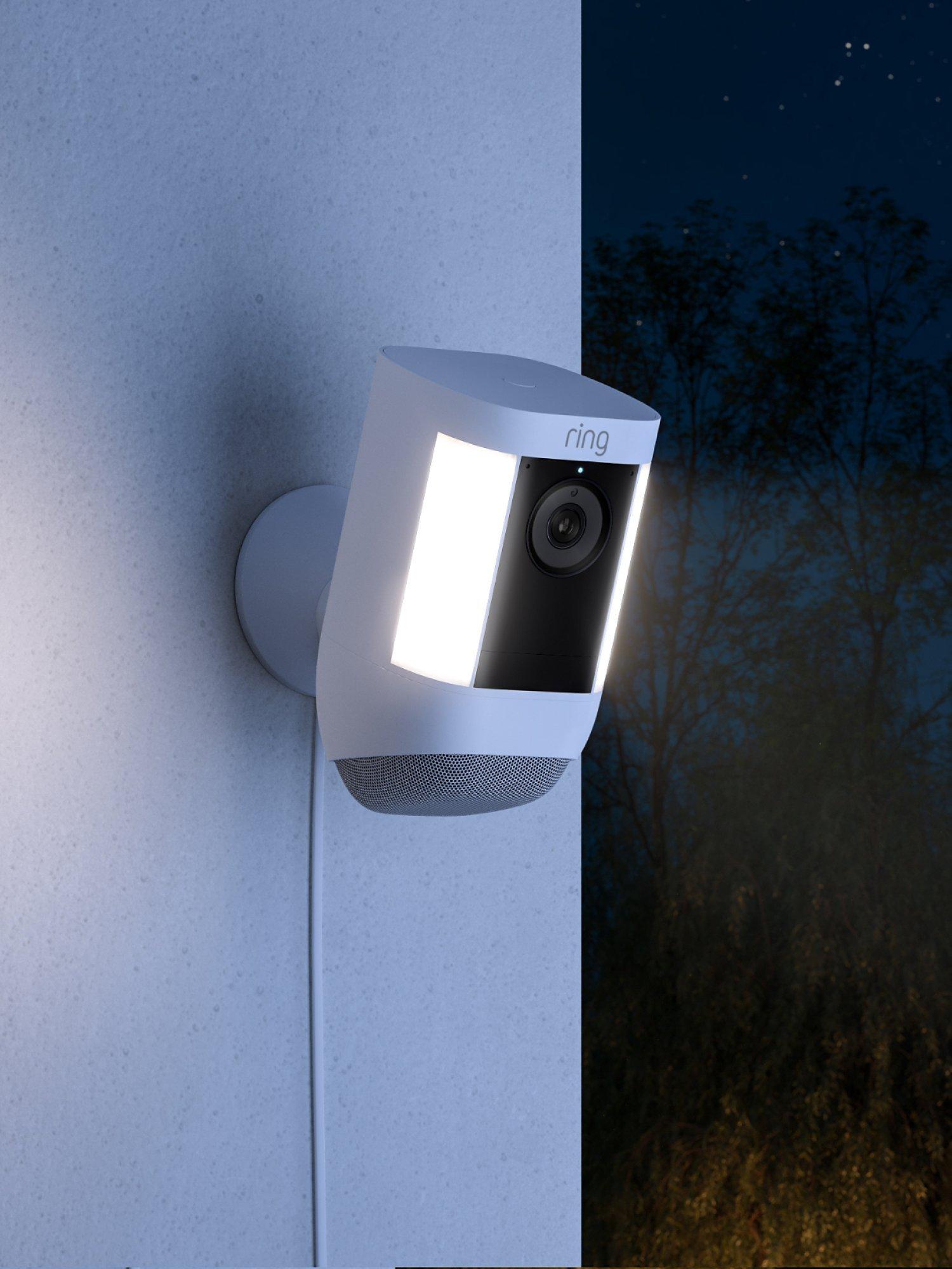 Spotlight Cam Pro Plug-In Smart Security Camera with Built-in Wi-Fi & Siren Alarm
