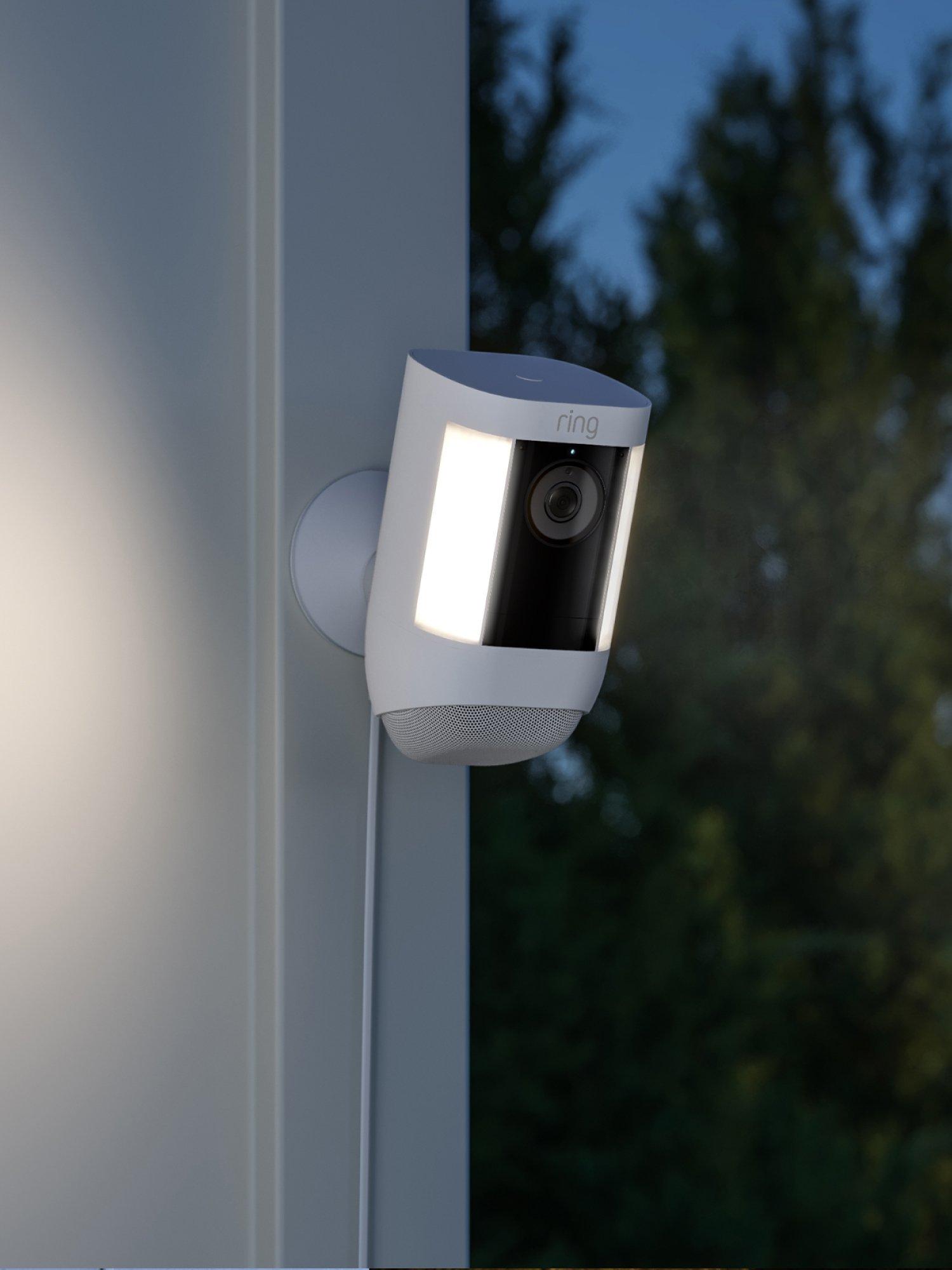 Spotlight Cam Pro Plug-In Smart Security Camera with Built-in Wi-Fi & Siren Alarm