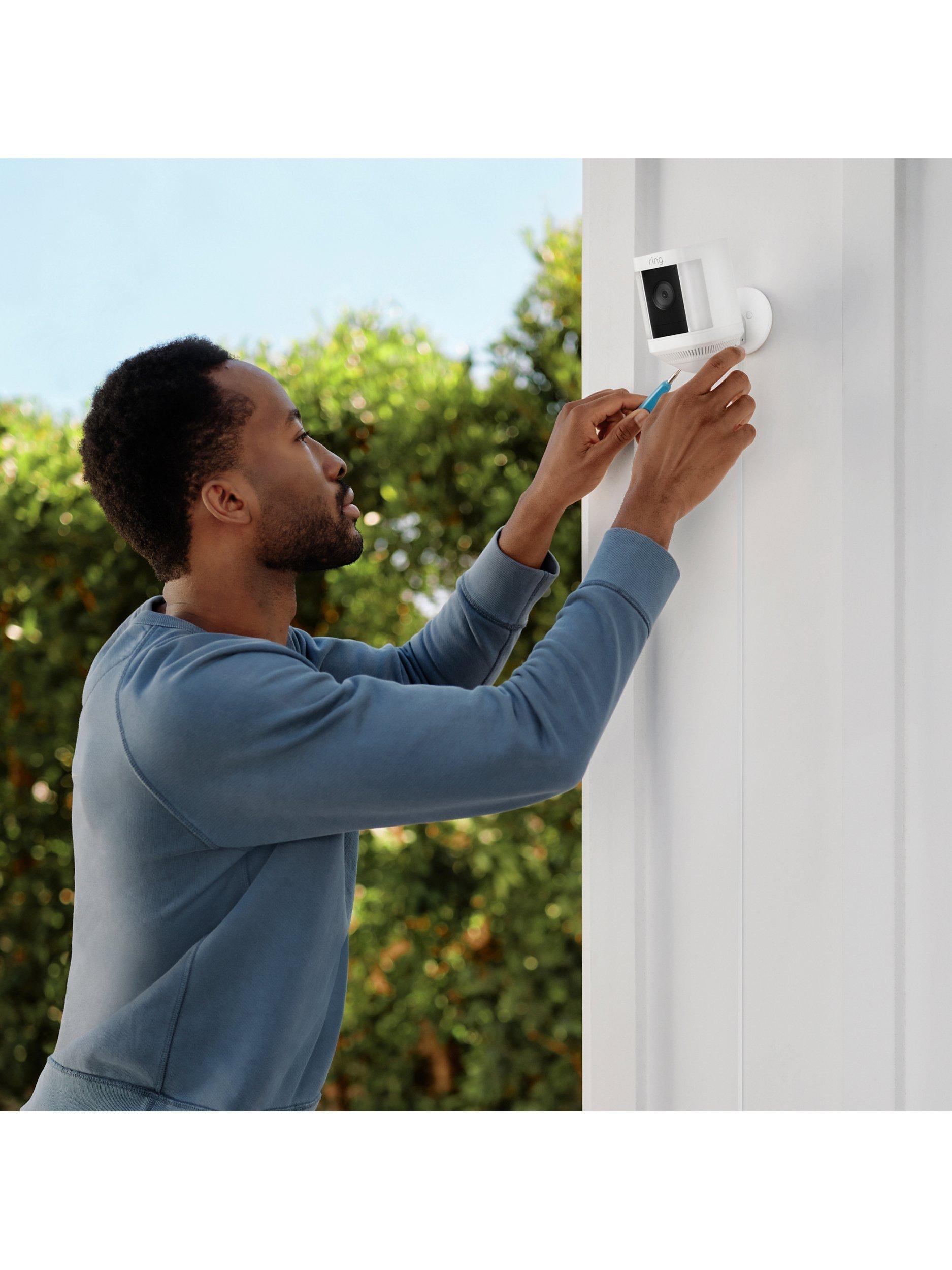 Spotlight Cam Pro Plug-In Smart Security Camera with Built-in Wi-Fi & Siren Alarm