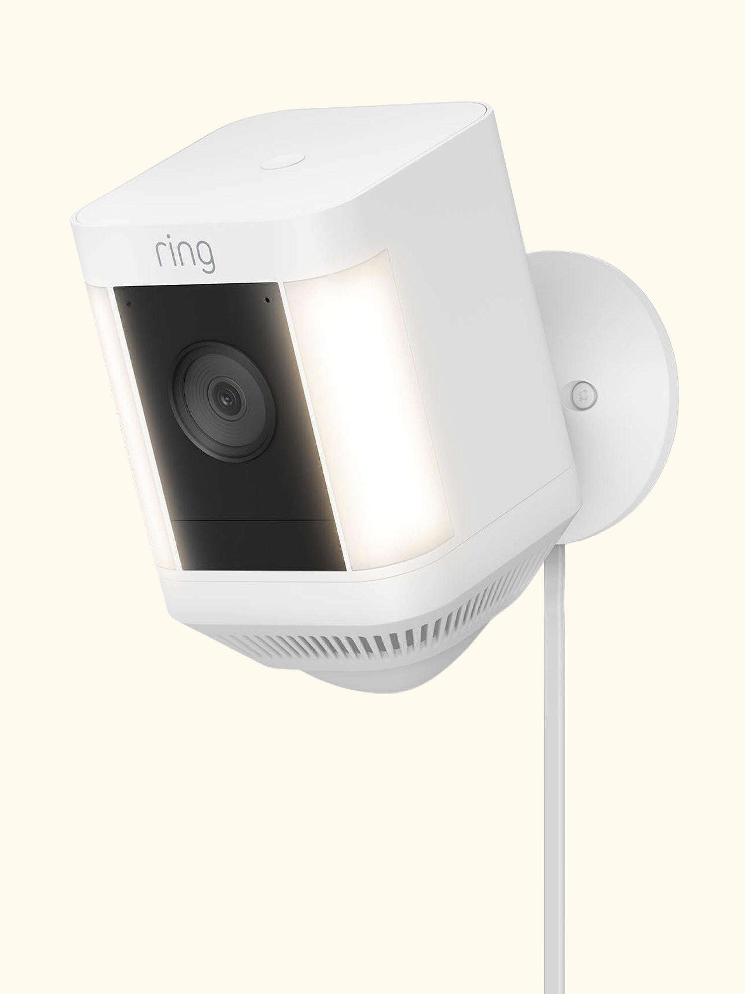 Spotlight Cam Plus Plug-In Smart Security Camera with Built-in Wi-Fi & Siren Alarm