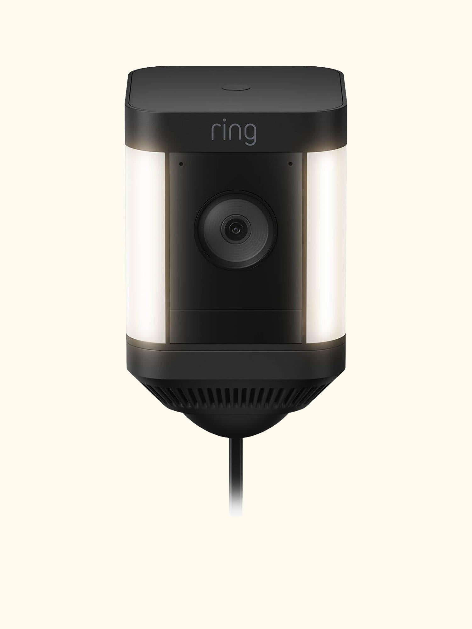 Spotlight Cam Plus Plug-In Smart Security Camera with Built-in Wi-Fi & Siren Alarm