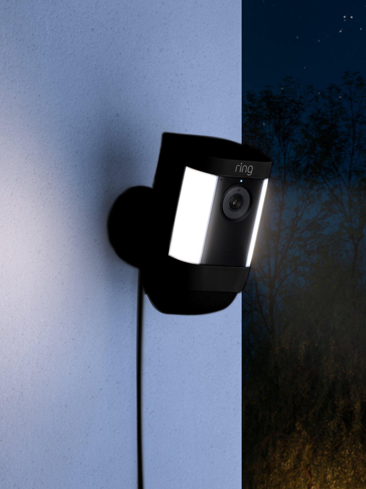 Spotlight Cam Pro Plug-In Smart Security Camera with Built-in Wi-Fi & Siren Alarm