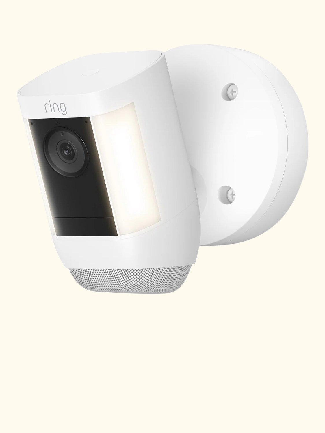 Spotlight Cam Pro Wired Smart Security Camera with Built-in Wi-Fi & Siren Alarm, White