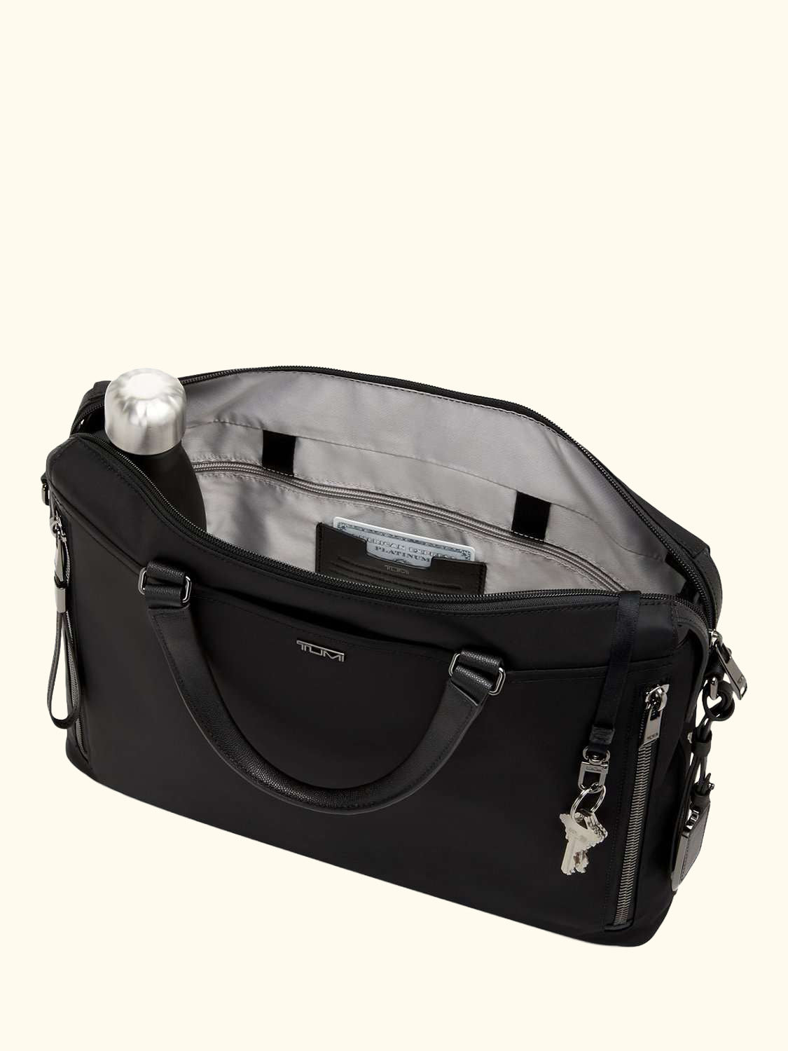 Voyageur Kendallville Nylon Briefcase, Black/Gunmetal