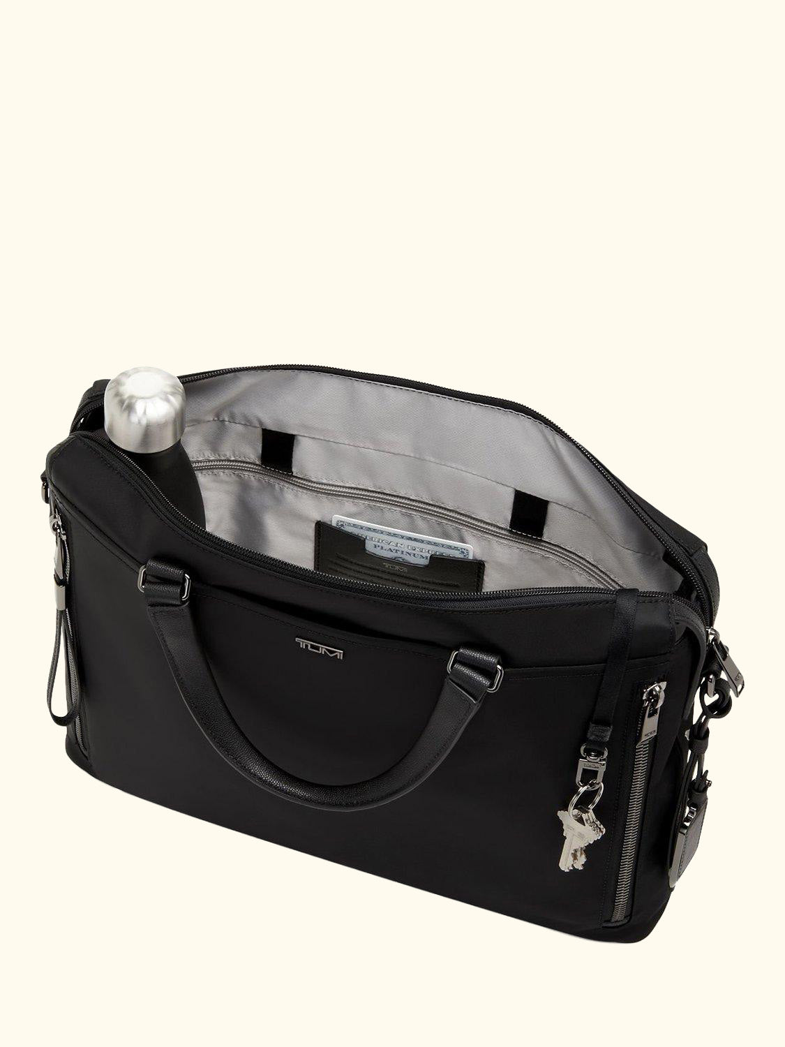 Voyageur Kendallville Nylon Briefcase, Black/Gunmetal