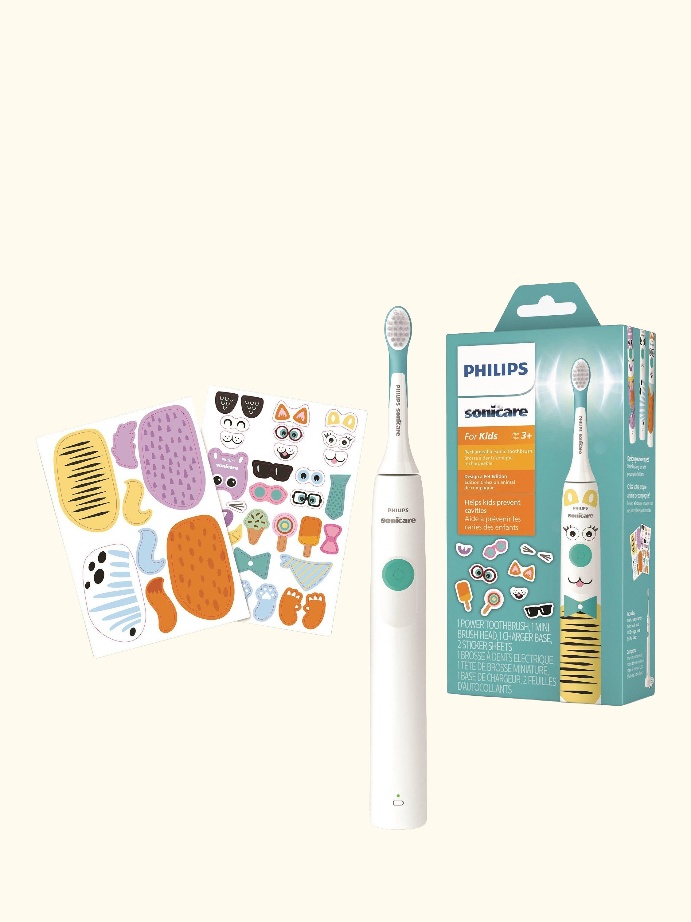 Sonicare For Kids HX3601/01 Design a Pet Electric Toothbrush, White