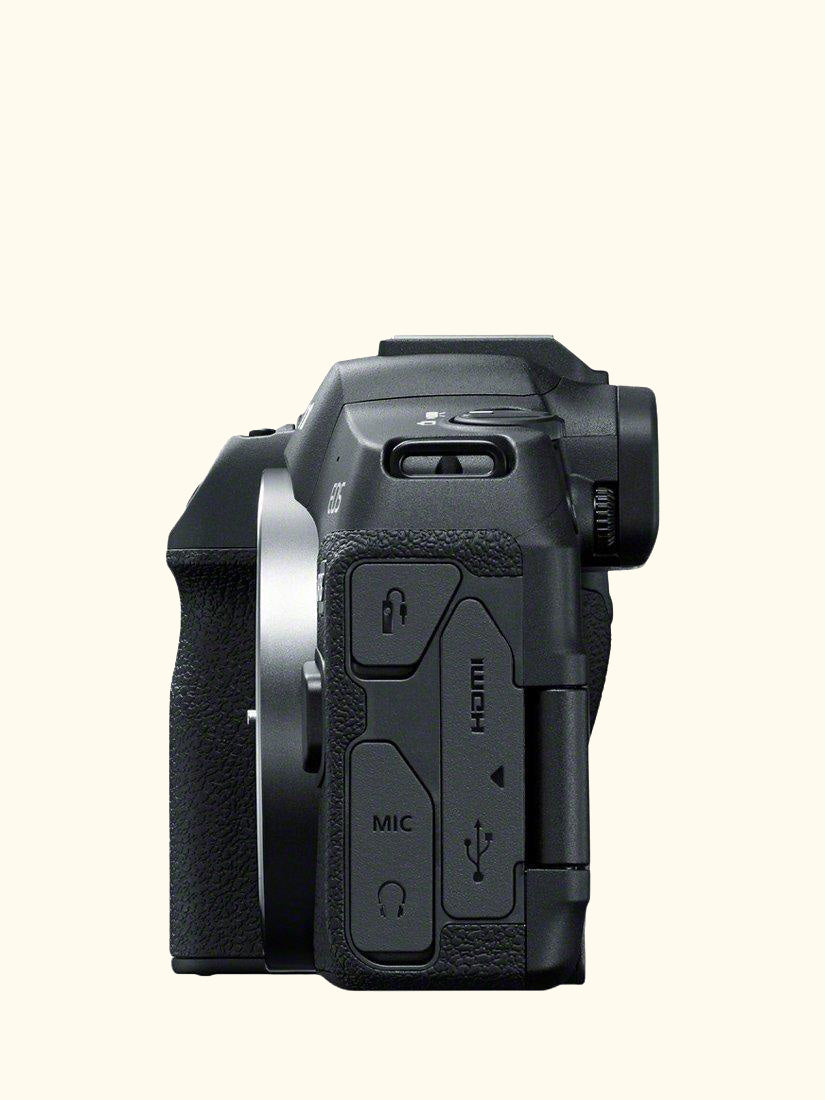 EOS R8 Compact System Camera, 4K Ultra HD, 24.2MP, Wi-Fi, Bluetooth, OLED EVF, 3” Vari-Angle Touch Screen, Body Only, Black