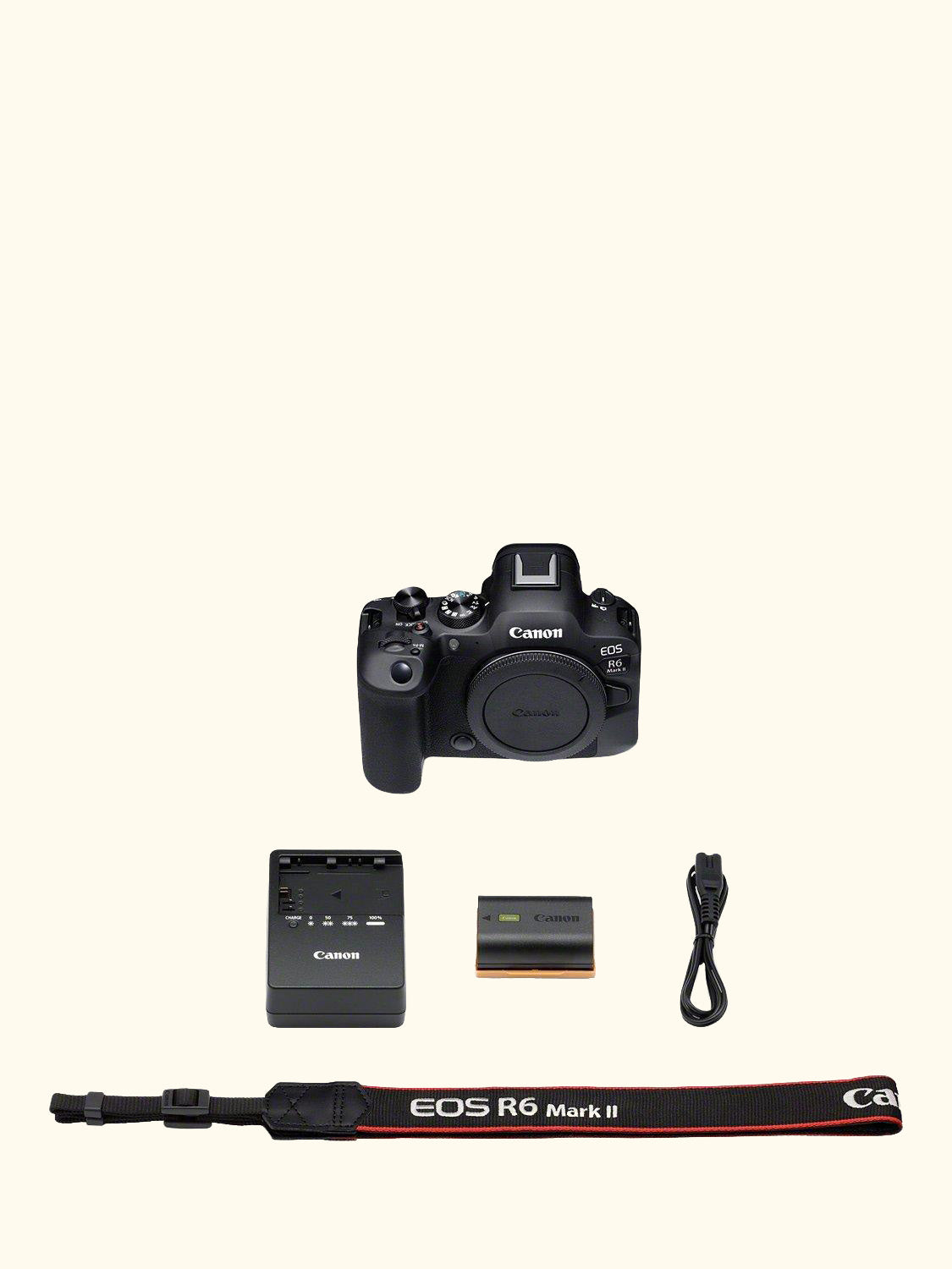 EOS R6 Mark II Compact System Camera, 6K/4K Ultra HD, 24.2MP, Wi-Fi, Bluetooth, OLED EVF, 3" Vari-Angle Touch Screen, Body Only
