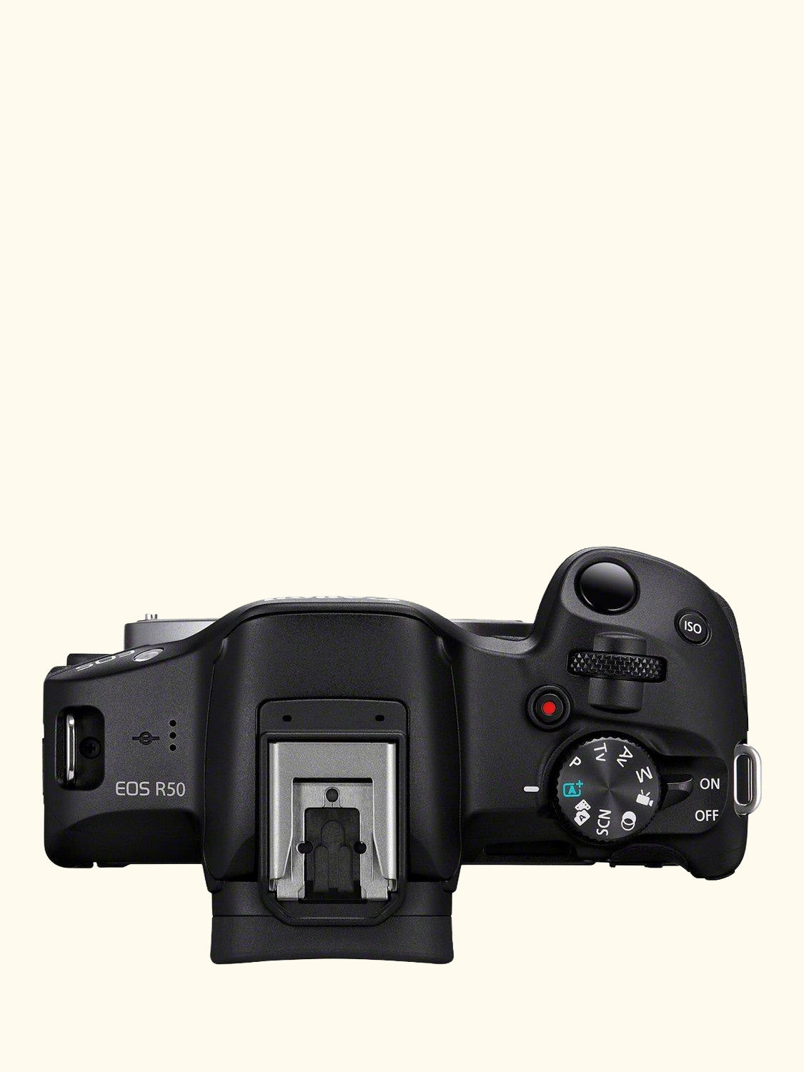 EOS R50 Compact System Camera with RF-S 18-45mm Zoom Lens, 4K Ultra HD, 24.2MP, Wi-Fi, Bluetooth, OLED EVF, 3” Vari-Angle Touch Screen, Black, Vlogger Kit with Microphone, Tripod Grip & Memory Card