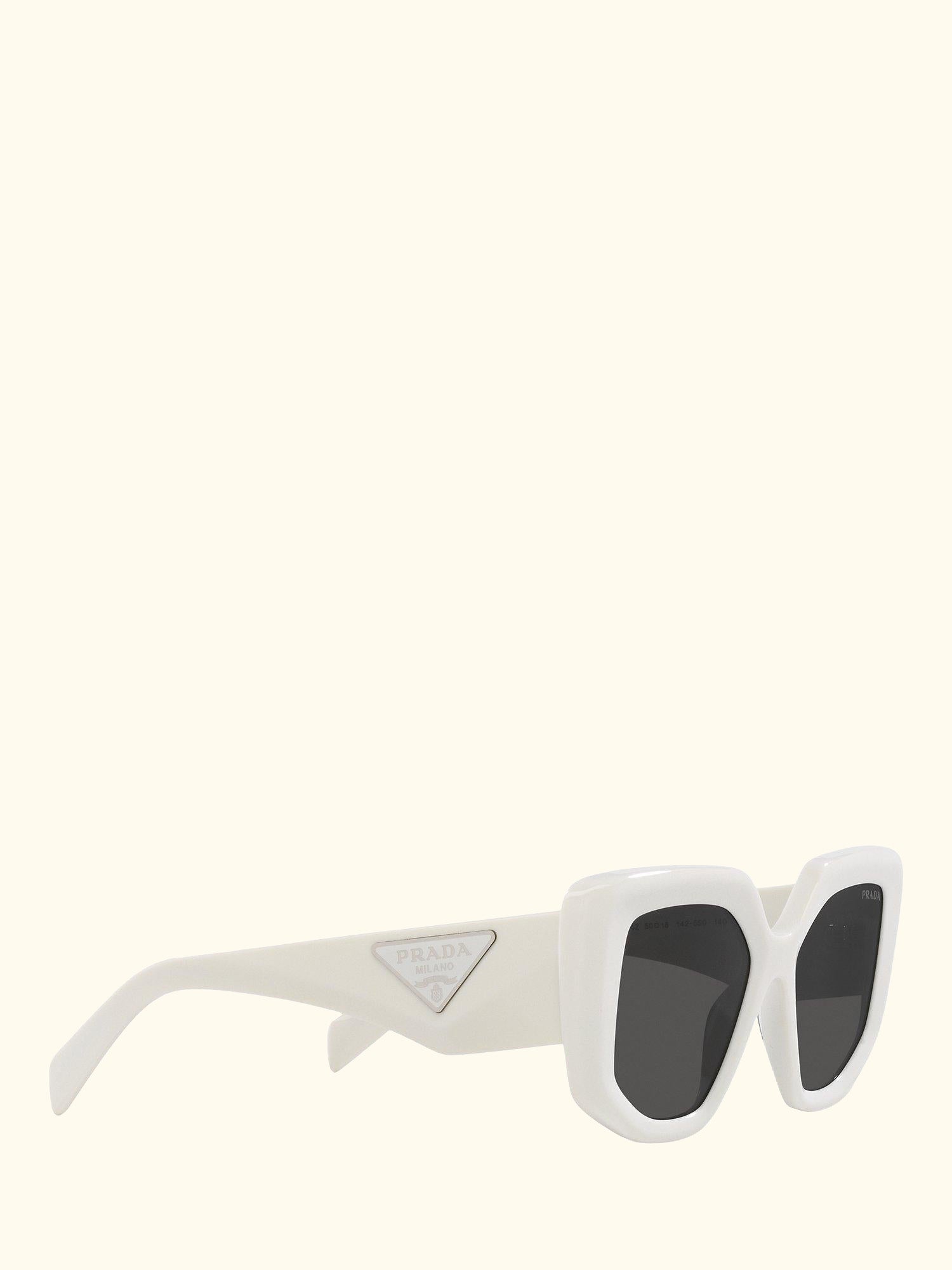 PR14ZS Women's Irregular Sunglasses, Talc