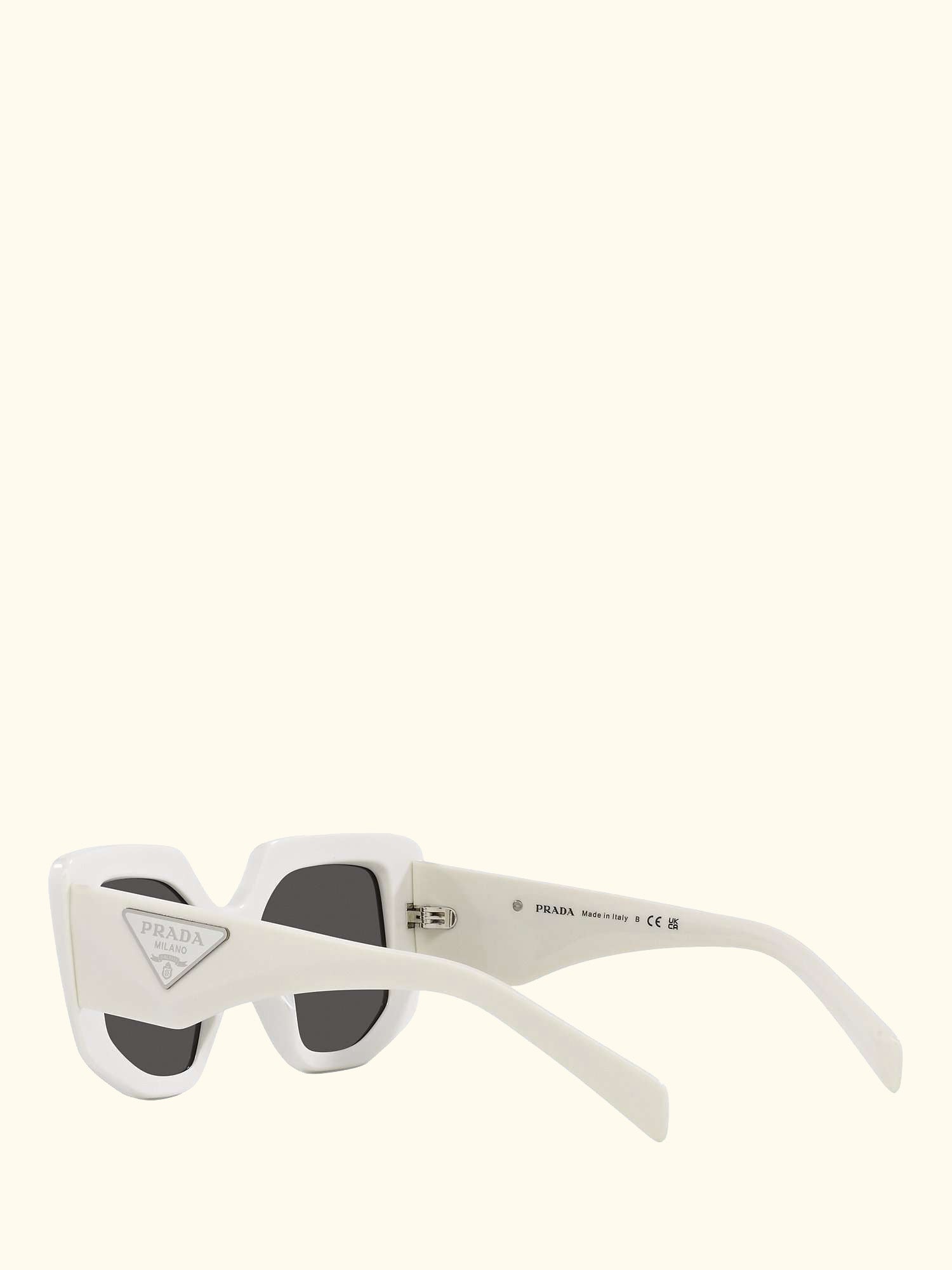PR14ZS Women's Irregular Sunglasses, Talc