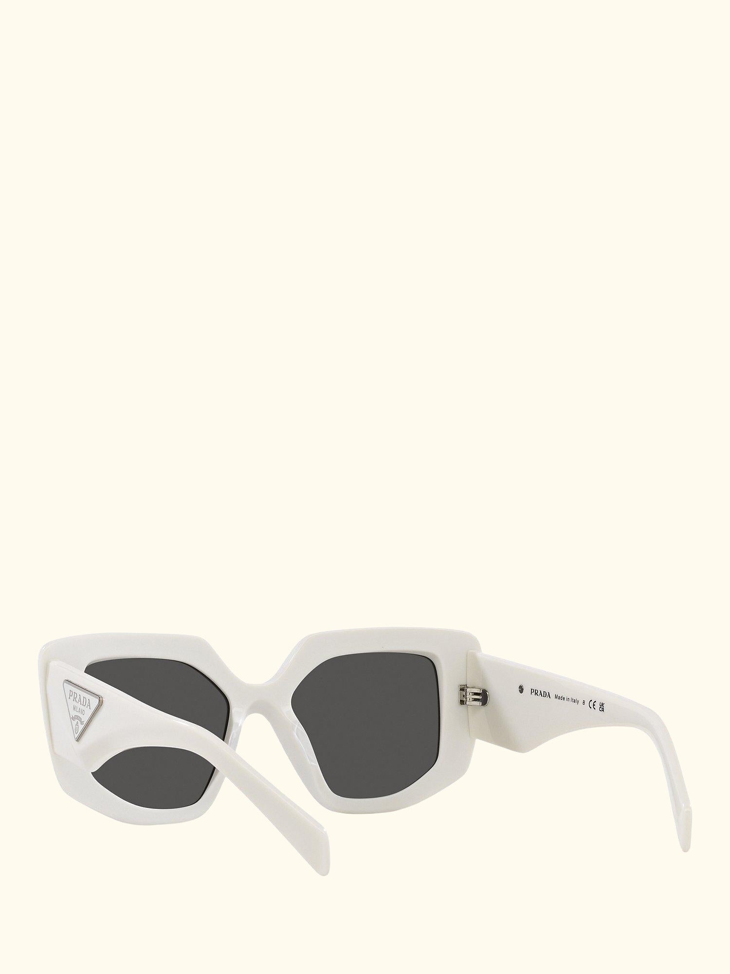 PR14ZS Women's Irregular Sunglasses, Talc
