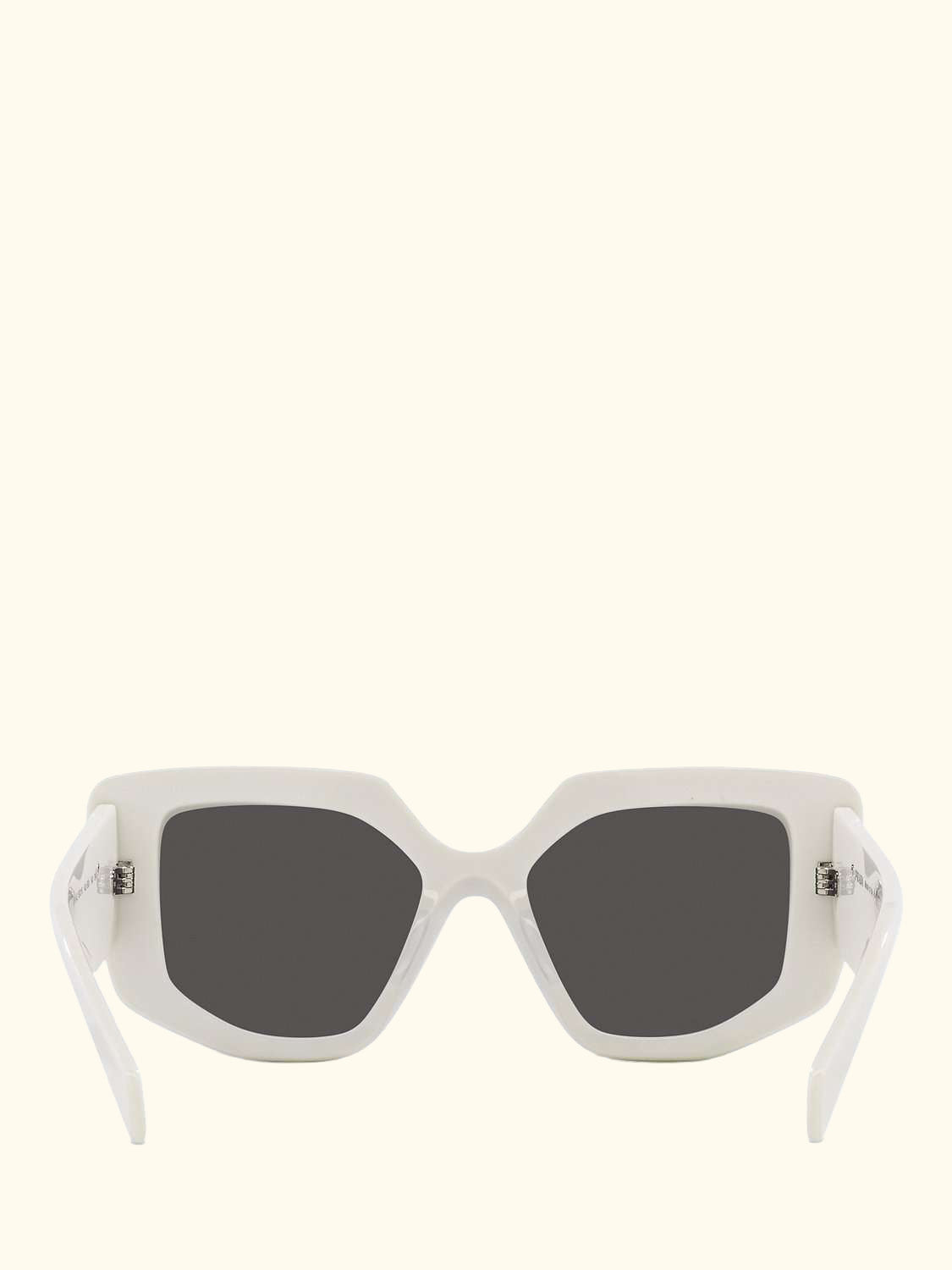 PR14ZS Women's Irregular Sunglasses, Talc