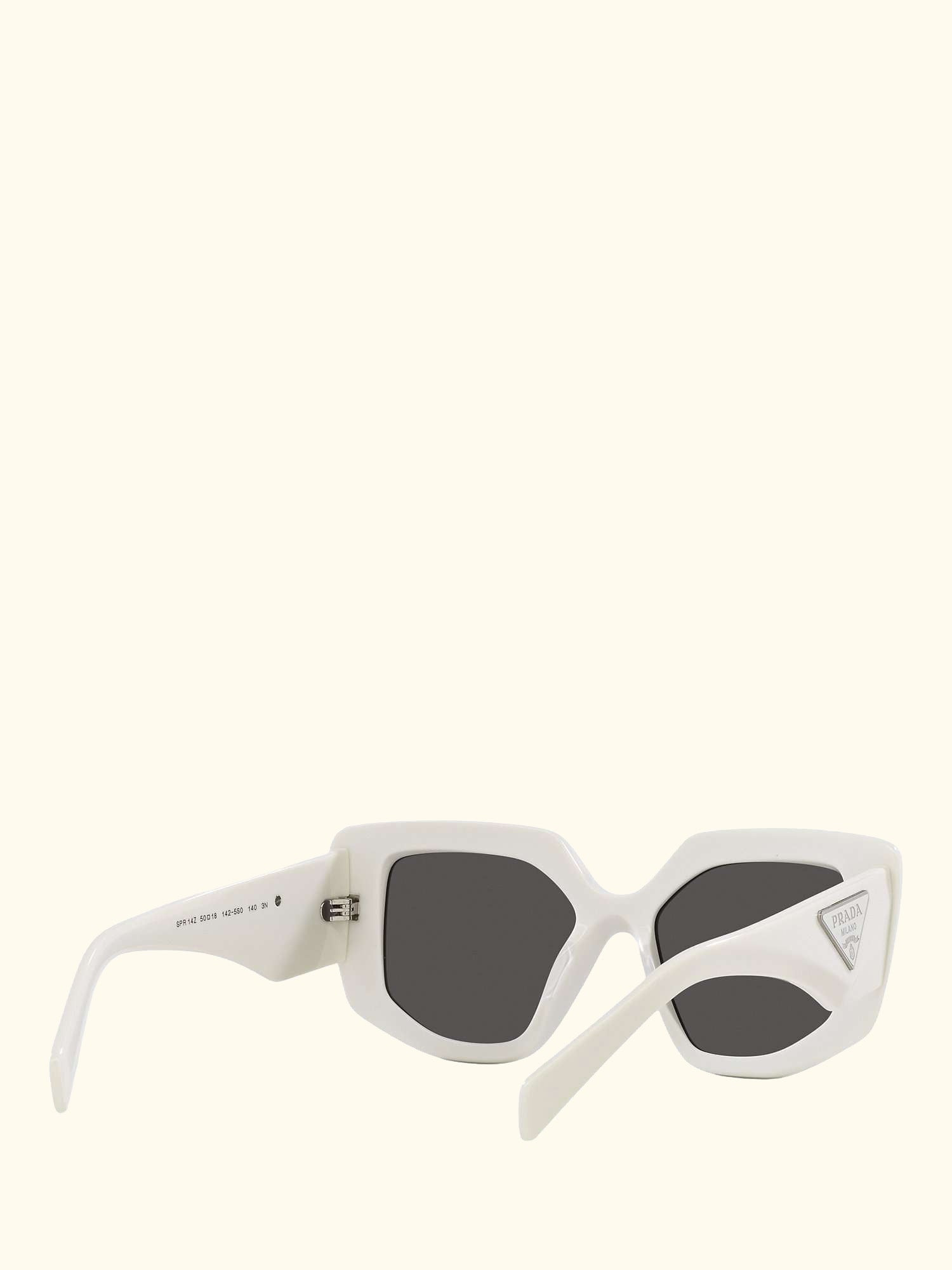 PR14ZS Women's Irregular Sunglasses, Talc