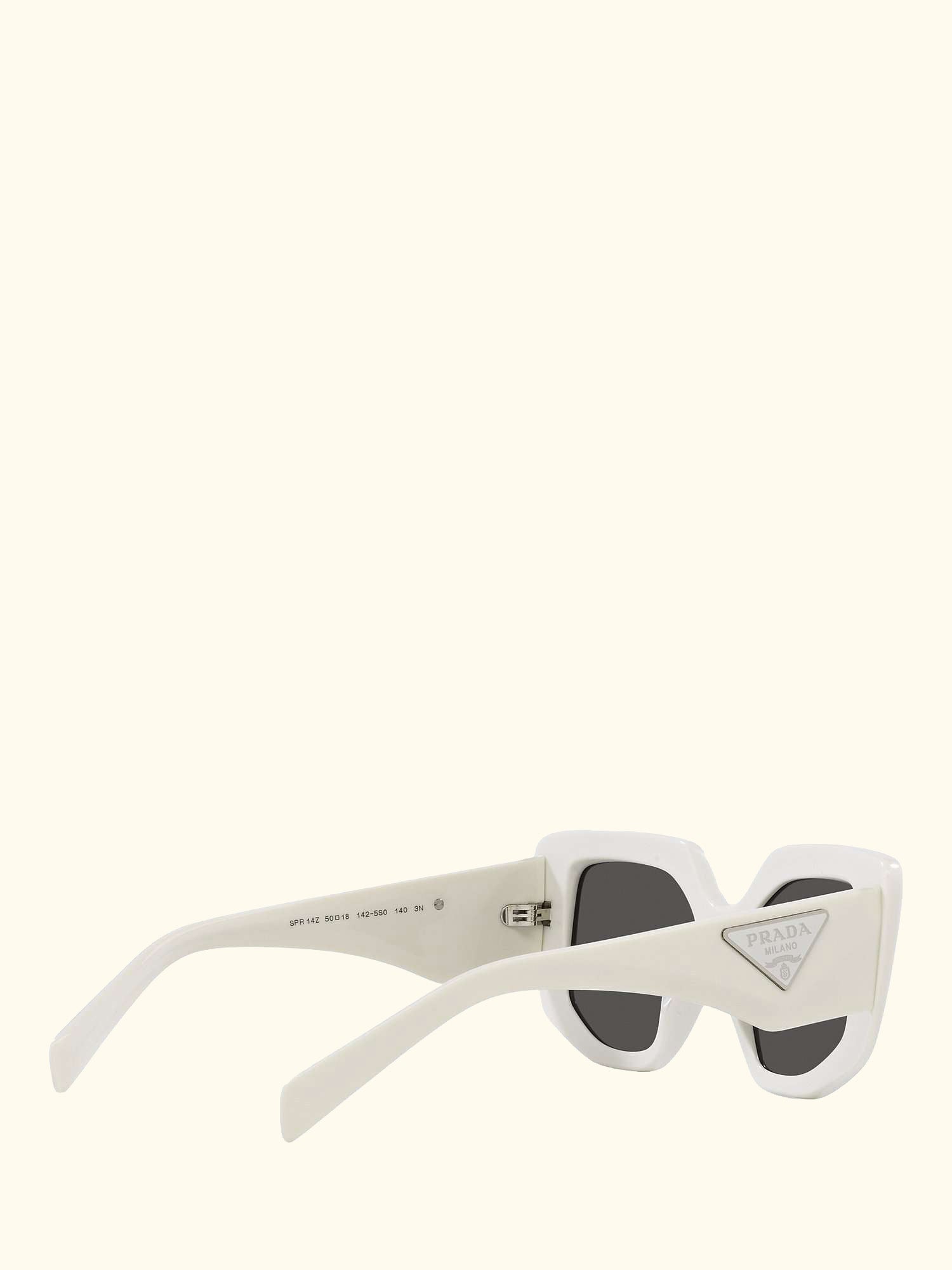PR14ZS Women's Irregular Sunglasses, Talc