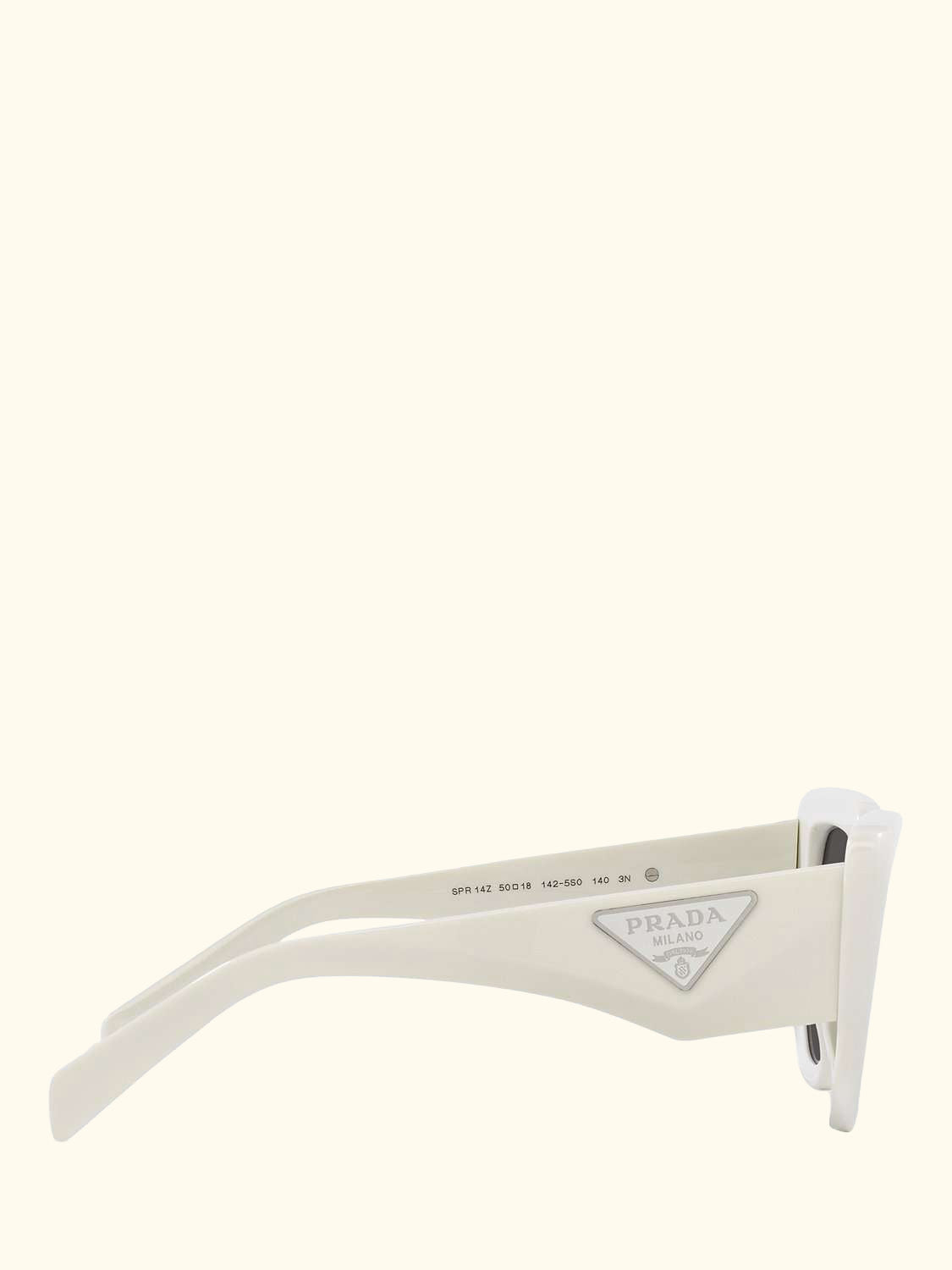 PR14ZS Women's Irregular Sunglasses, Talc