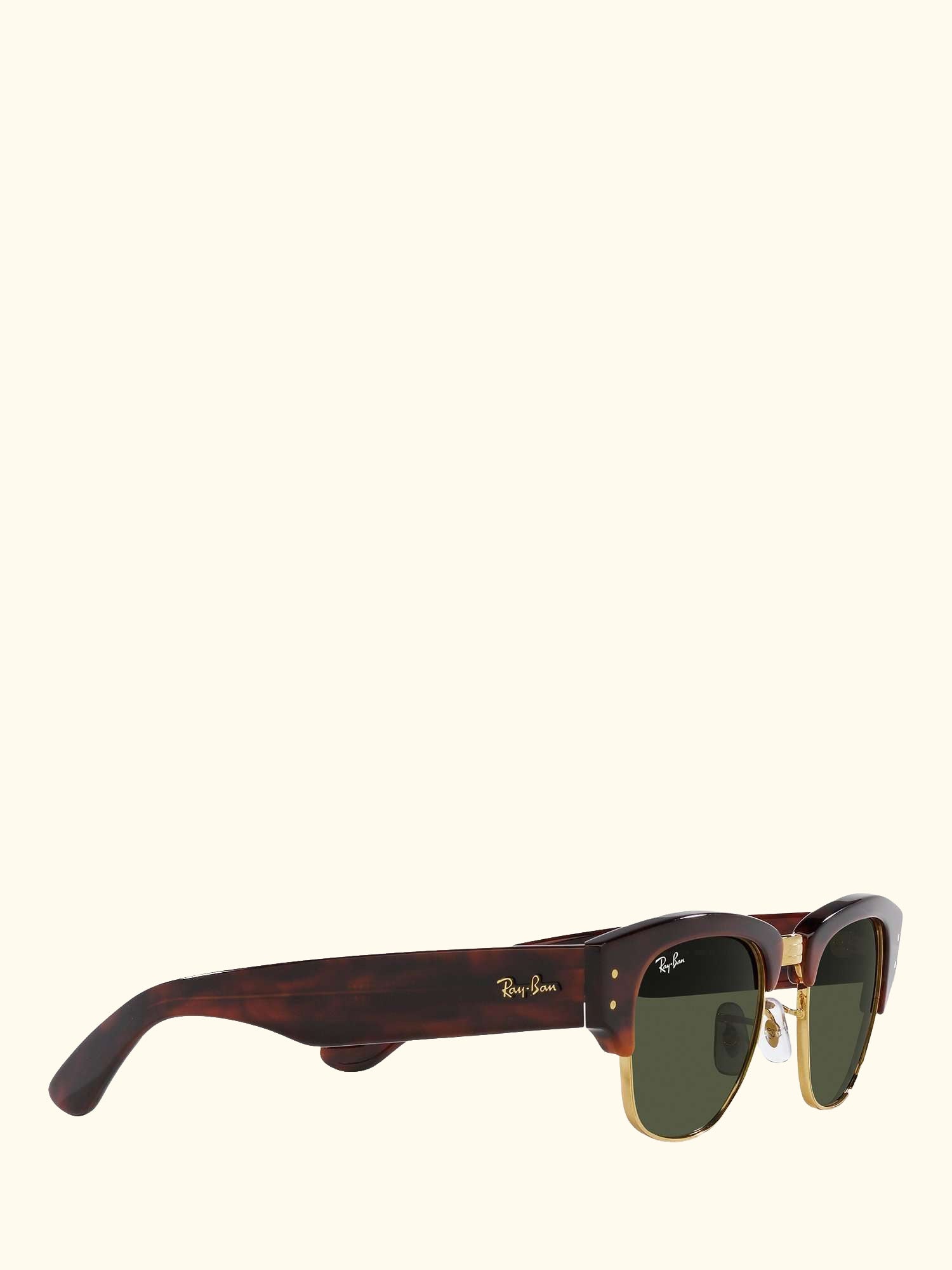 RB0316S Men's Mega Clubmaster Oval Sunglasses, Mock Tortoise/Gold