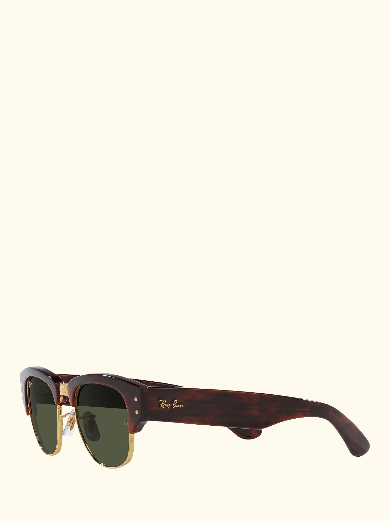 RB0316S Men's Mega Clubmaster Oval Sunglasses, Mock Tortoise/Gold