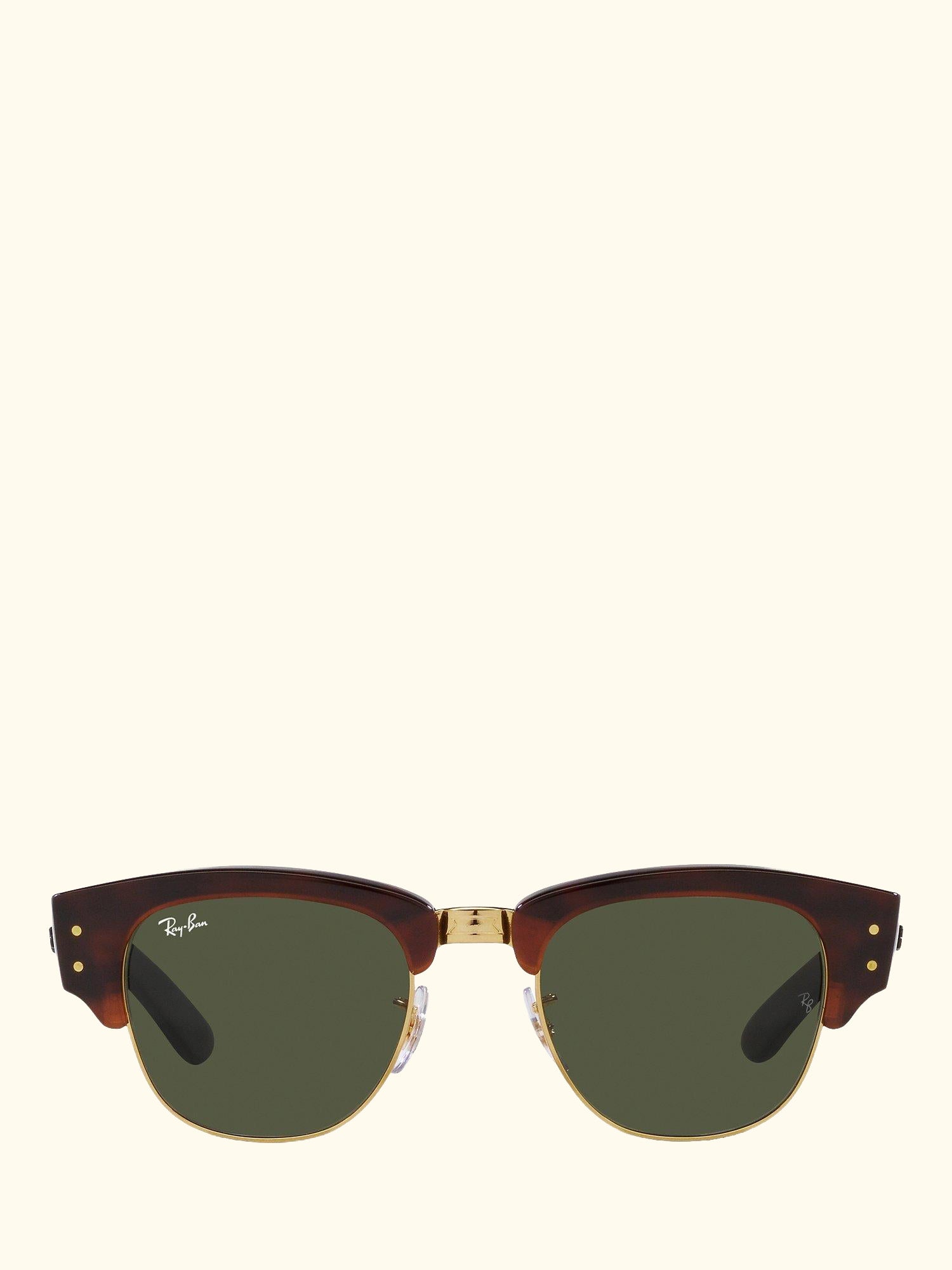 RB0316S Men's Mega Clubmaster Oval Sunglasses, Mock Tortoise/Gold