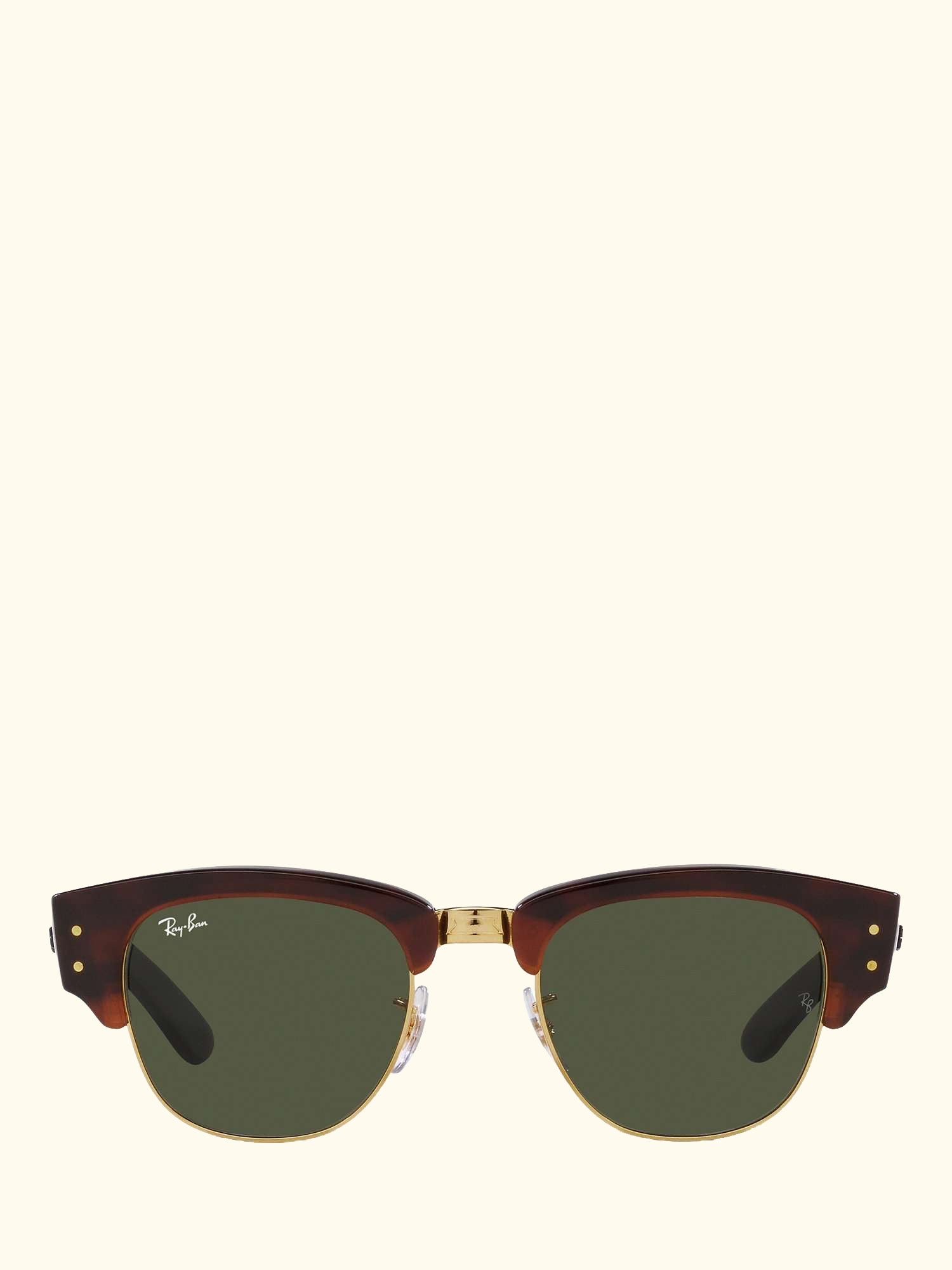 RB0316S Men's Mega Clubmaster Oval Sunglasses, Mock Tortoise/Gold