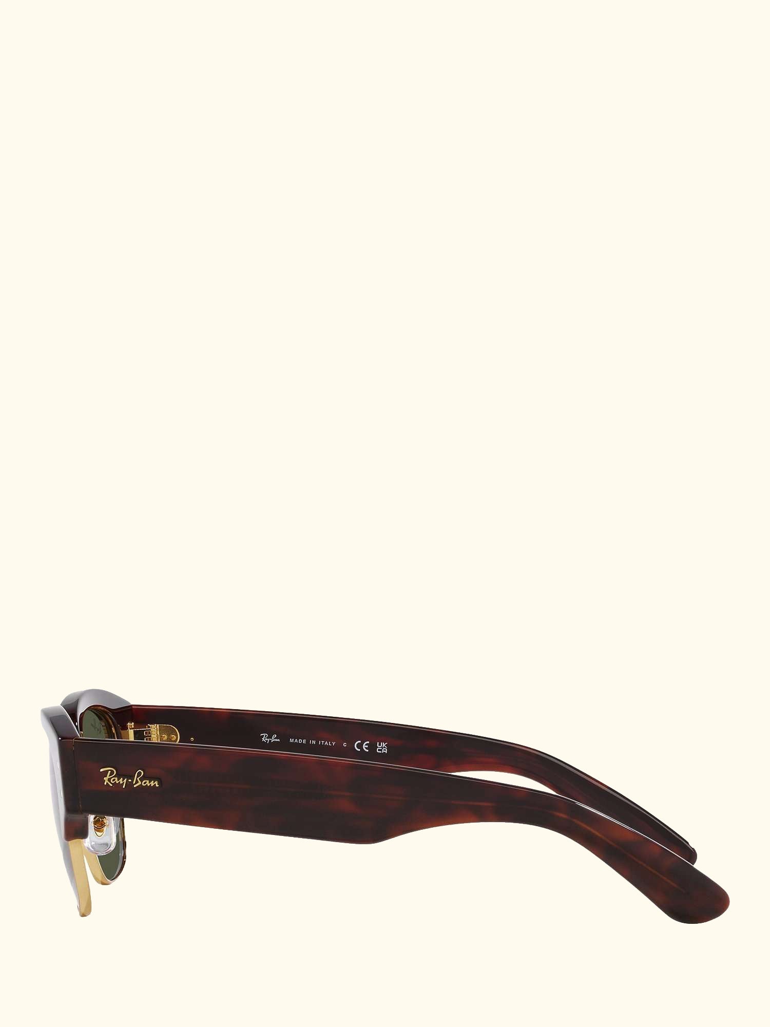 RB0316S Men's Mega Clubmaster Oval Sunglasses, Mock Tortoise/Gold