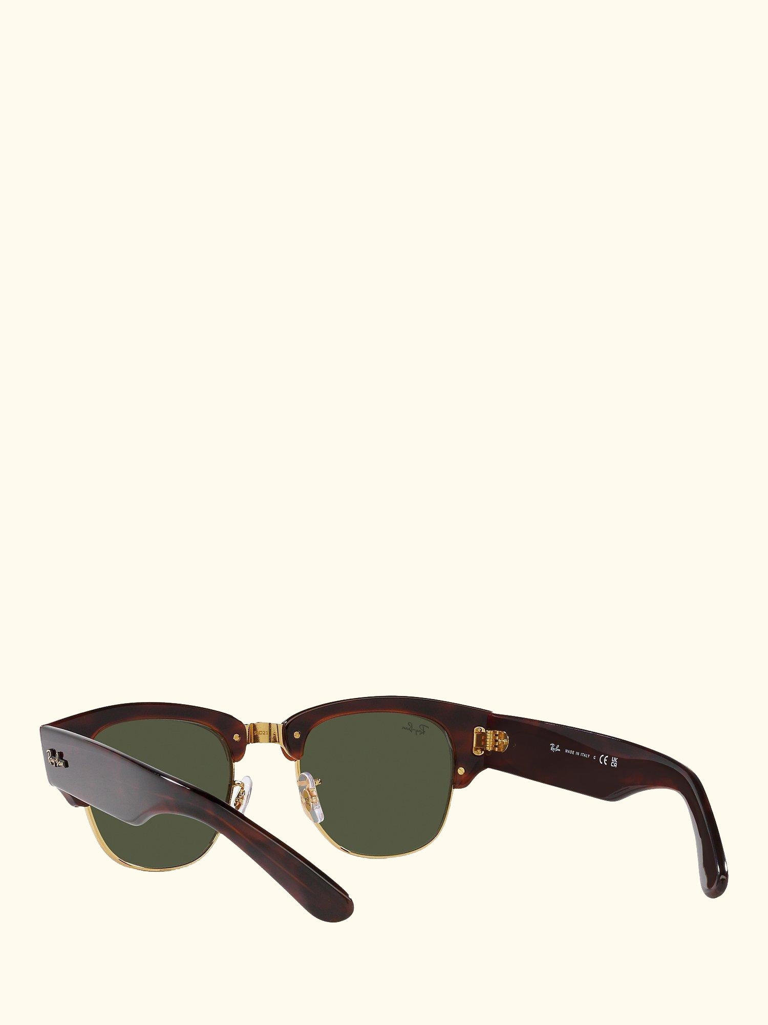 RB0316S Men's Mega Clubmaster Oval Sunglasses, Mock Tortoise/Gold