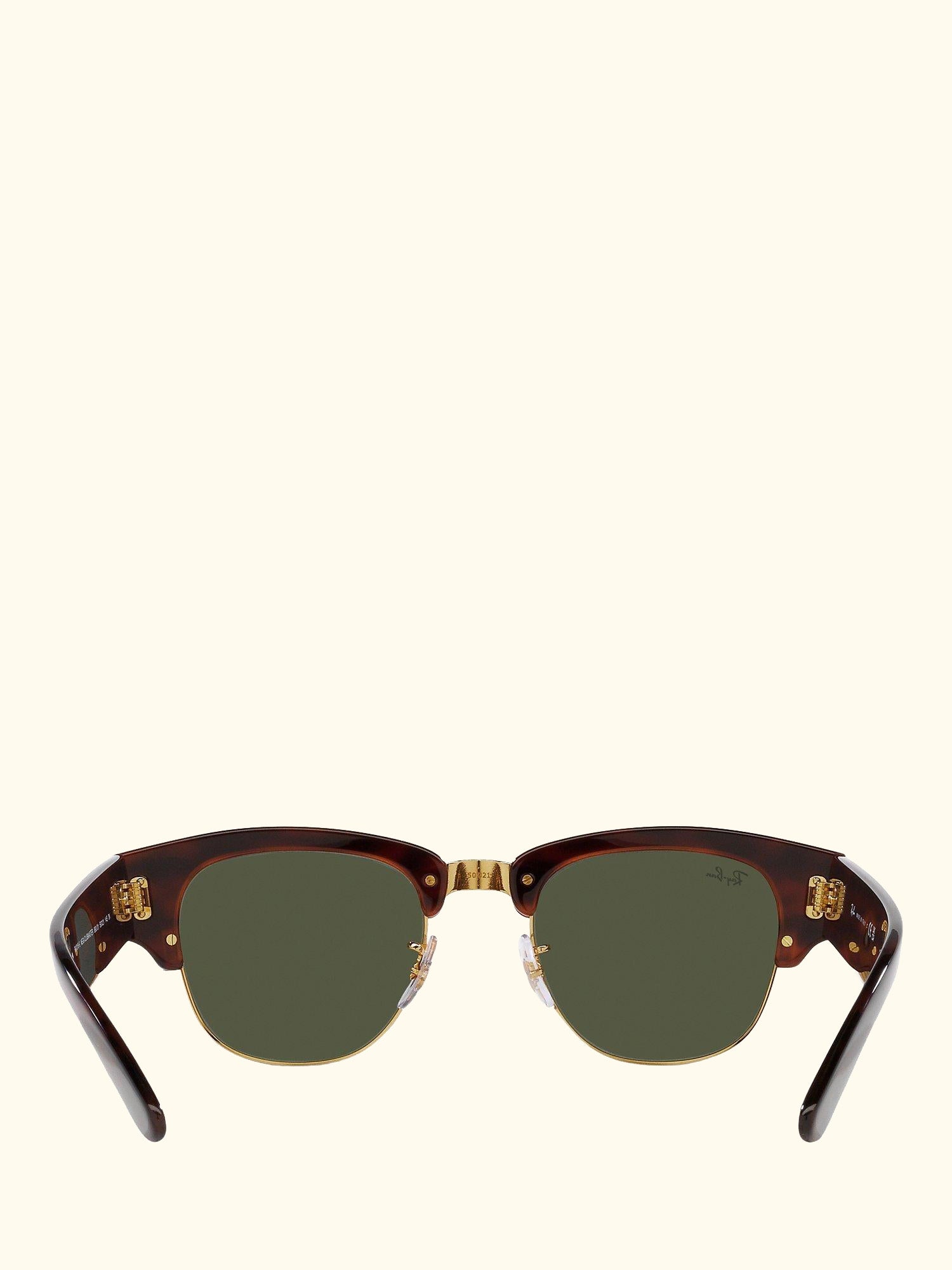 RB0316S Men's Mega Clubmaster Oval Sunglasses, Mock Tortoise/Gold