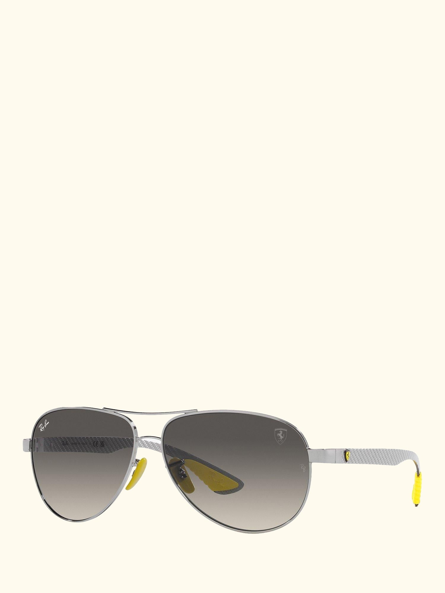RB8331M Scuderia Ferrari Men's Aviator Sunglasses, Silver/Grey Gradient