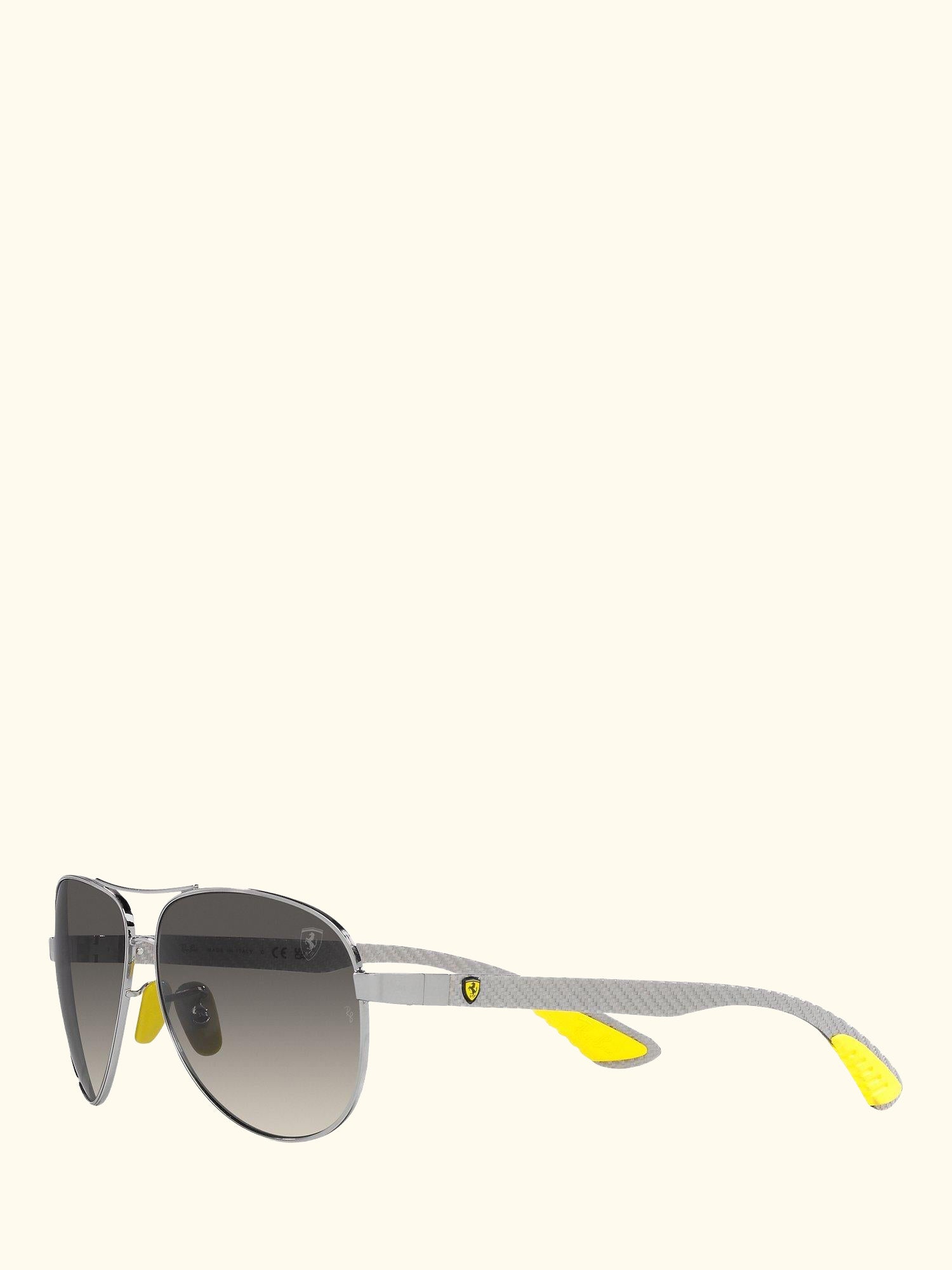 RB8331M Scuderia Ferrari Men's Aviator Sunglasses, Silver/Grey Gradient
