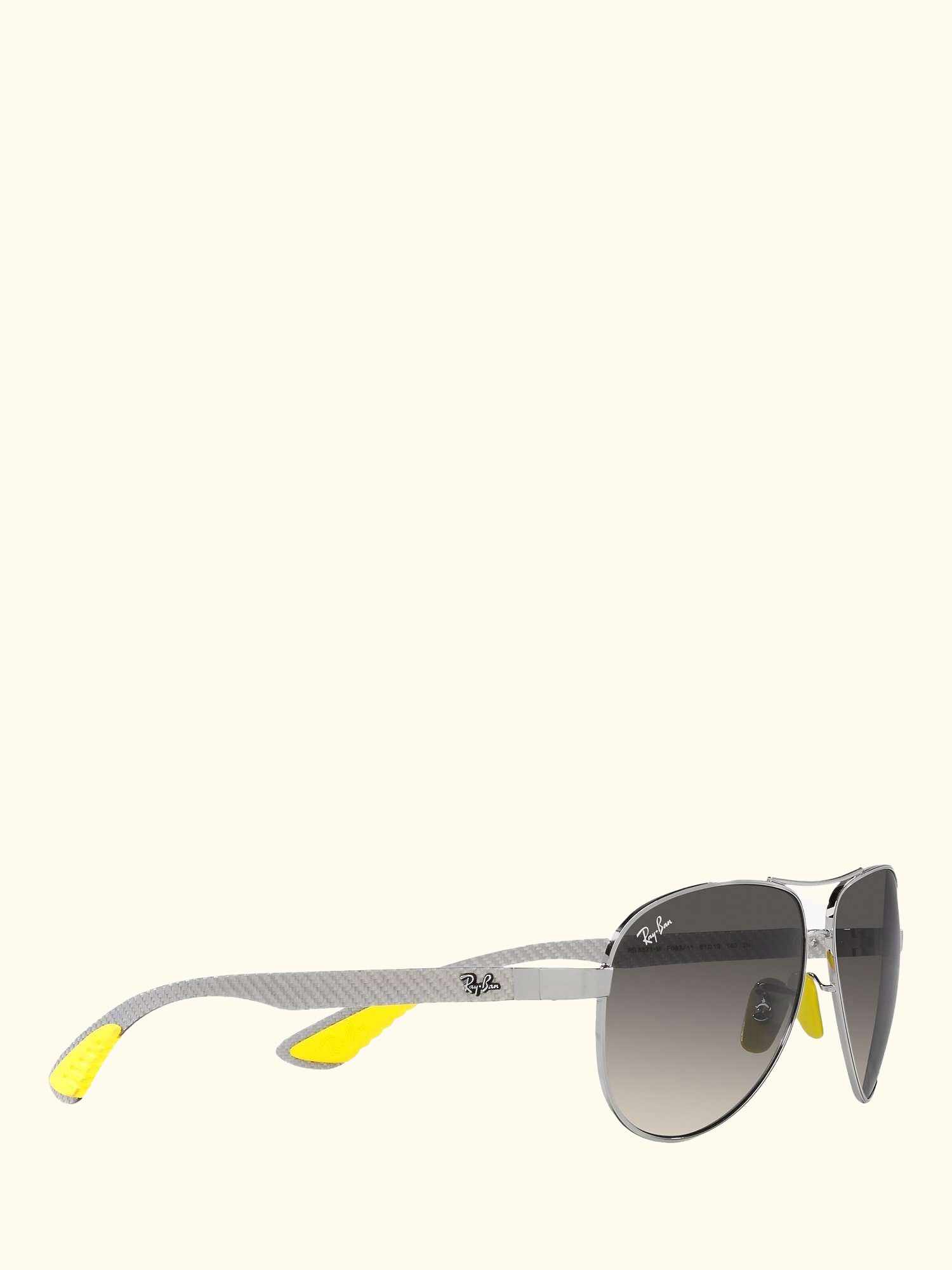 RB8331M Scuderia Ferrari Men's Aviator Sunglasses, Silver/Grey Gradient