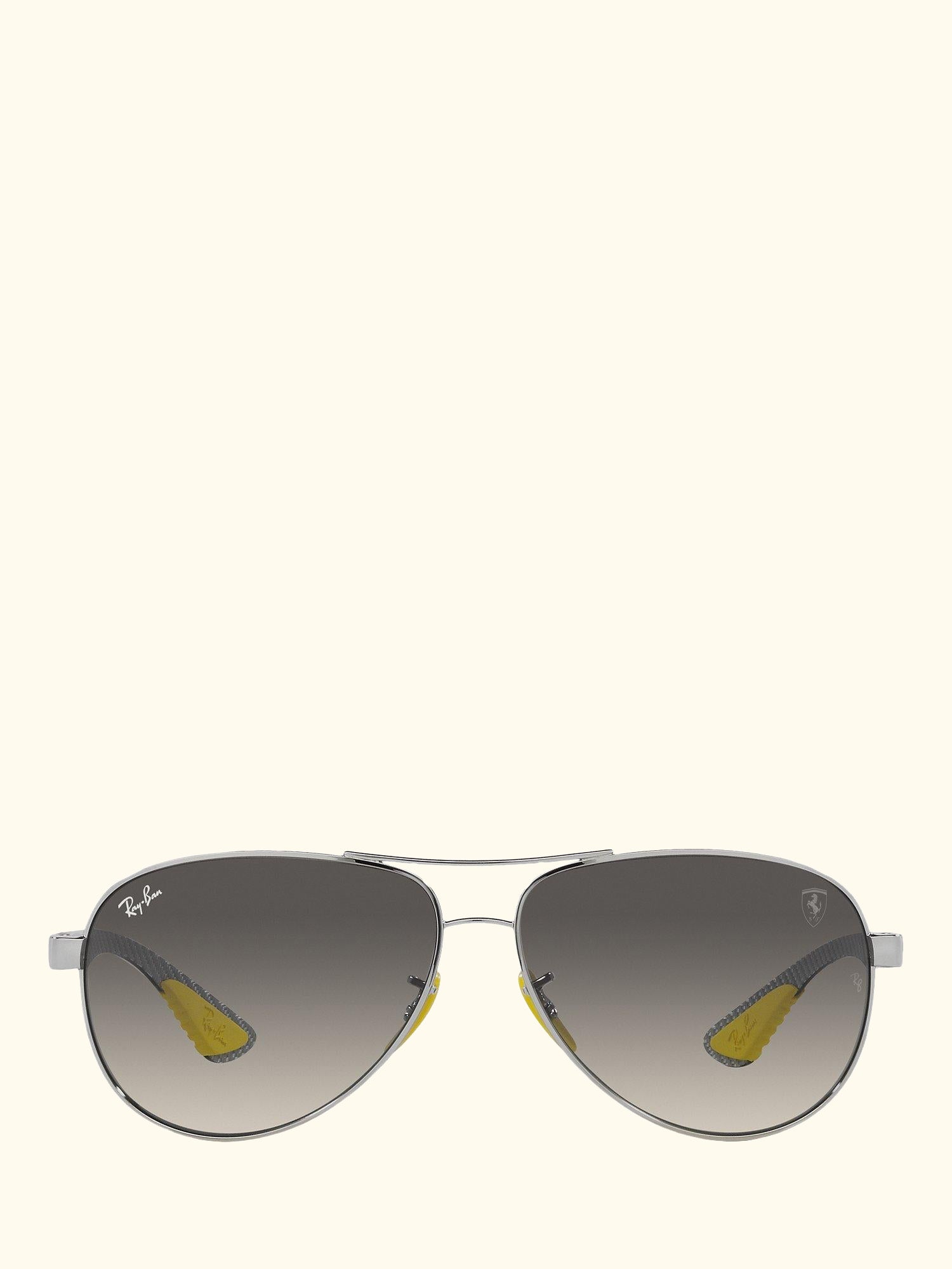 RB8331M Scuderia Ferrari Men's Aviator Sunglasses, Silver/Grey Gradient
