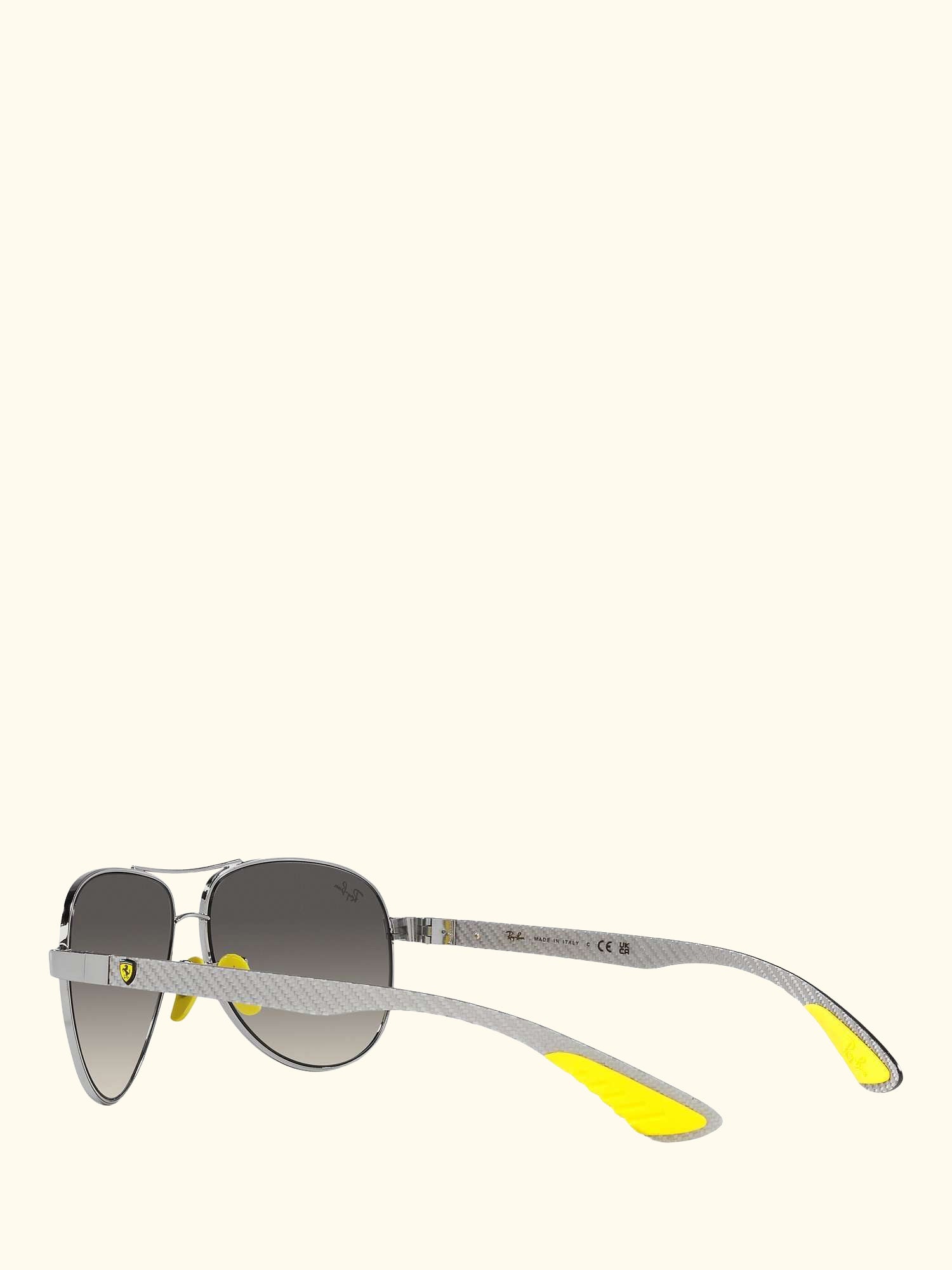 RB8331M Scuderia Ferrari Men's Aviator Sunglasses, Silver/Grey Gradient