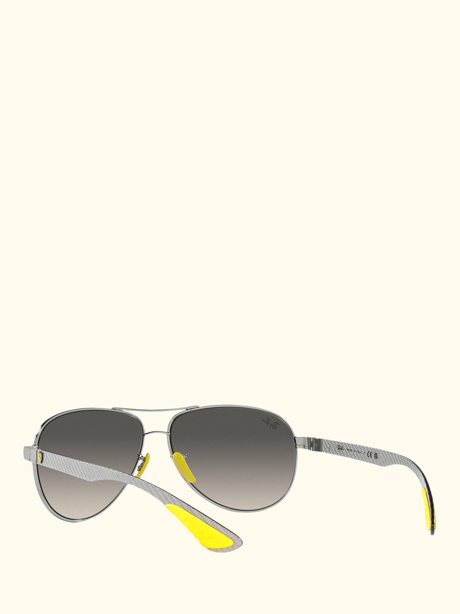 RB8331M Scuderia Ferrari Men's Aviator Sunglasses, Silver/Grey Gradient