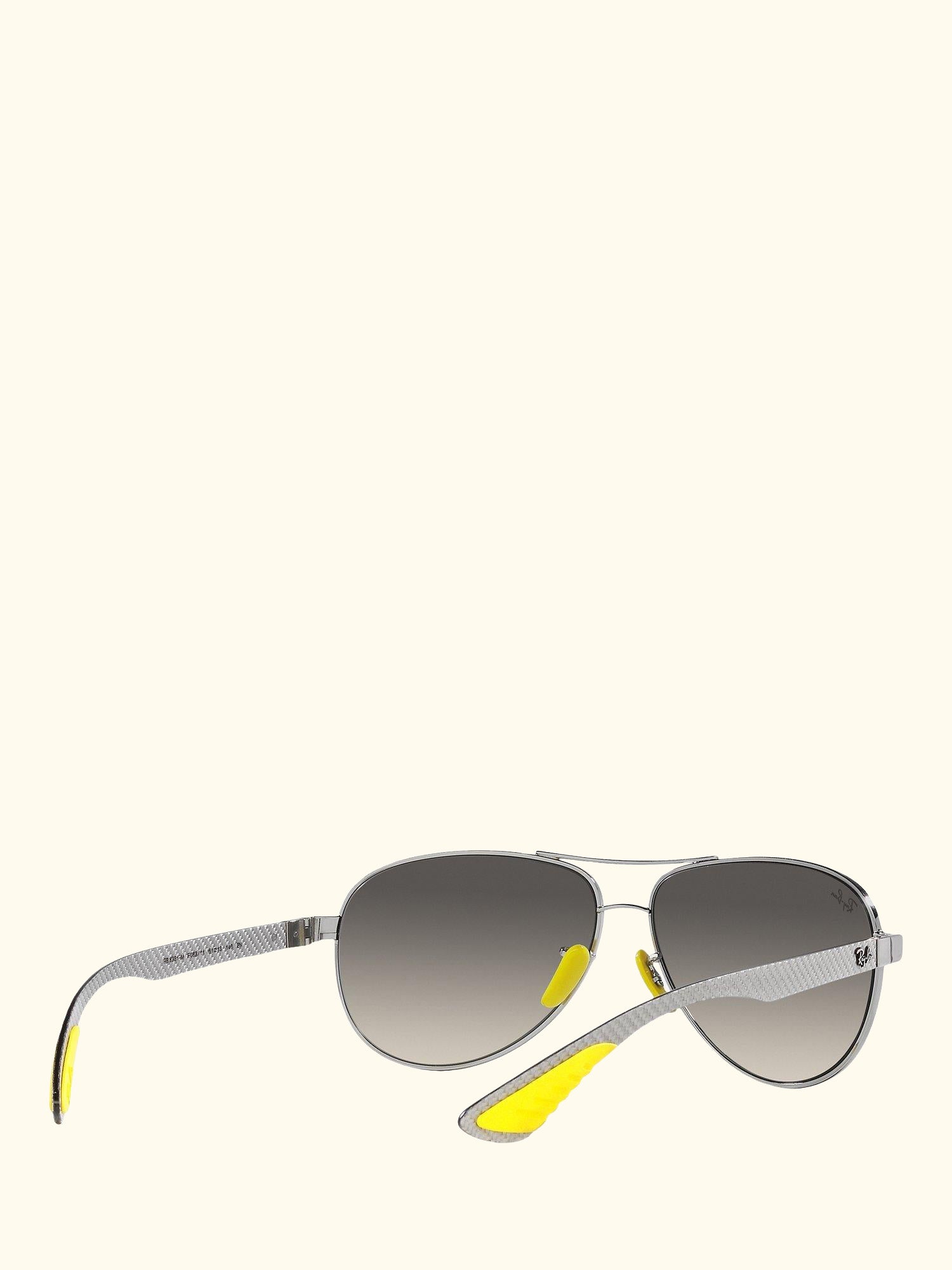 RB8331M Scuderia Ferrari Men's Aviator Sunglasses, Silver/Grey Gradient