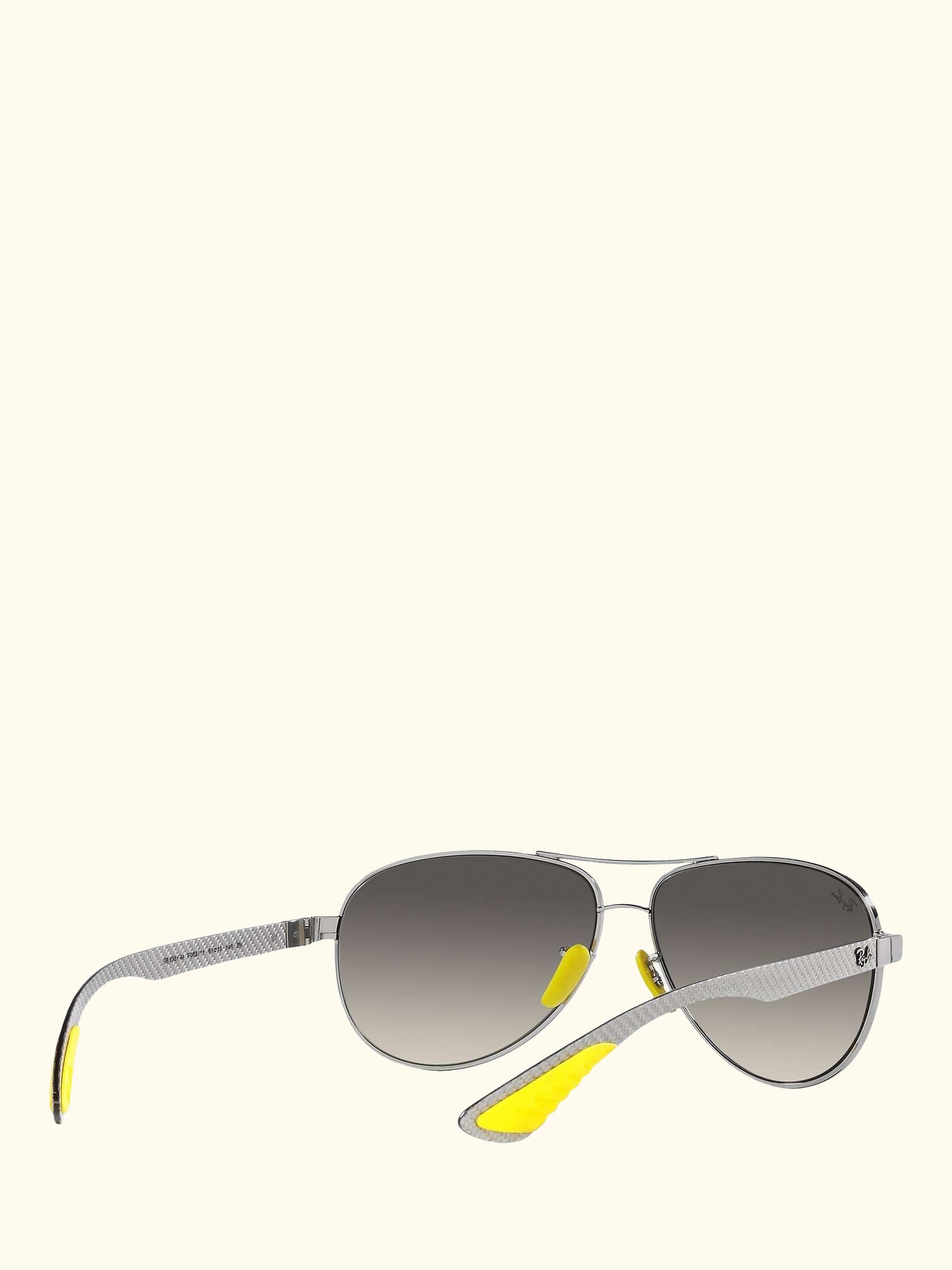 RB8331M Scuderia Ferrari Men's Aviator Sunglasses, Silver/Grey Gradient