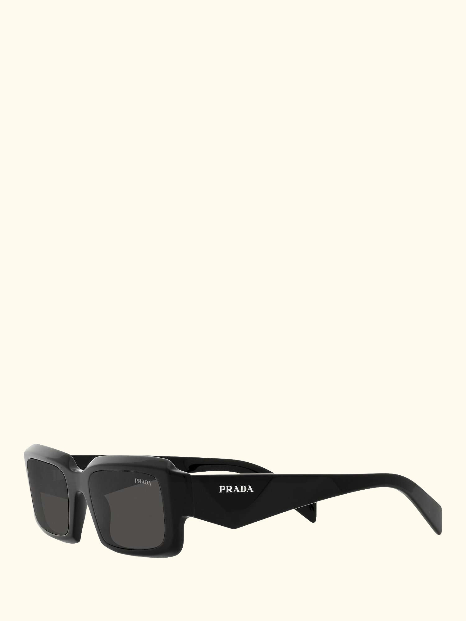 PR 27ZS Unisex Rectangular Sunglasses, Black