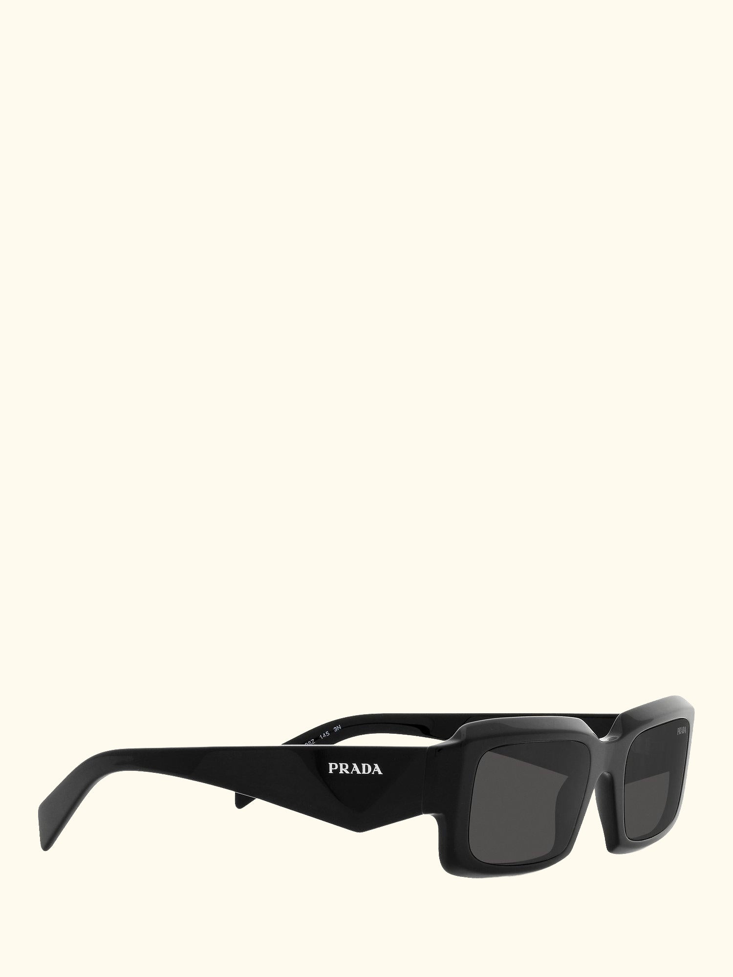 PR 27ZS Unisex Rectangular Sunglasses, Black
