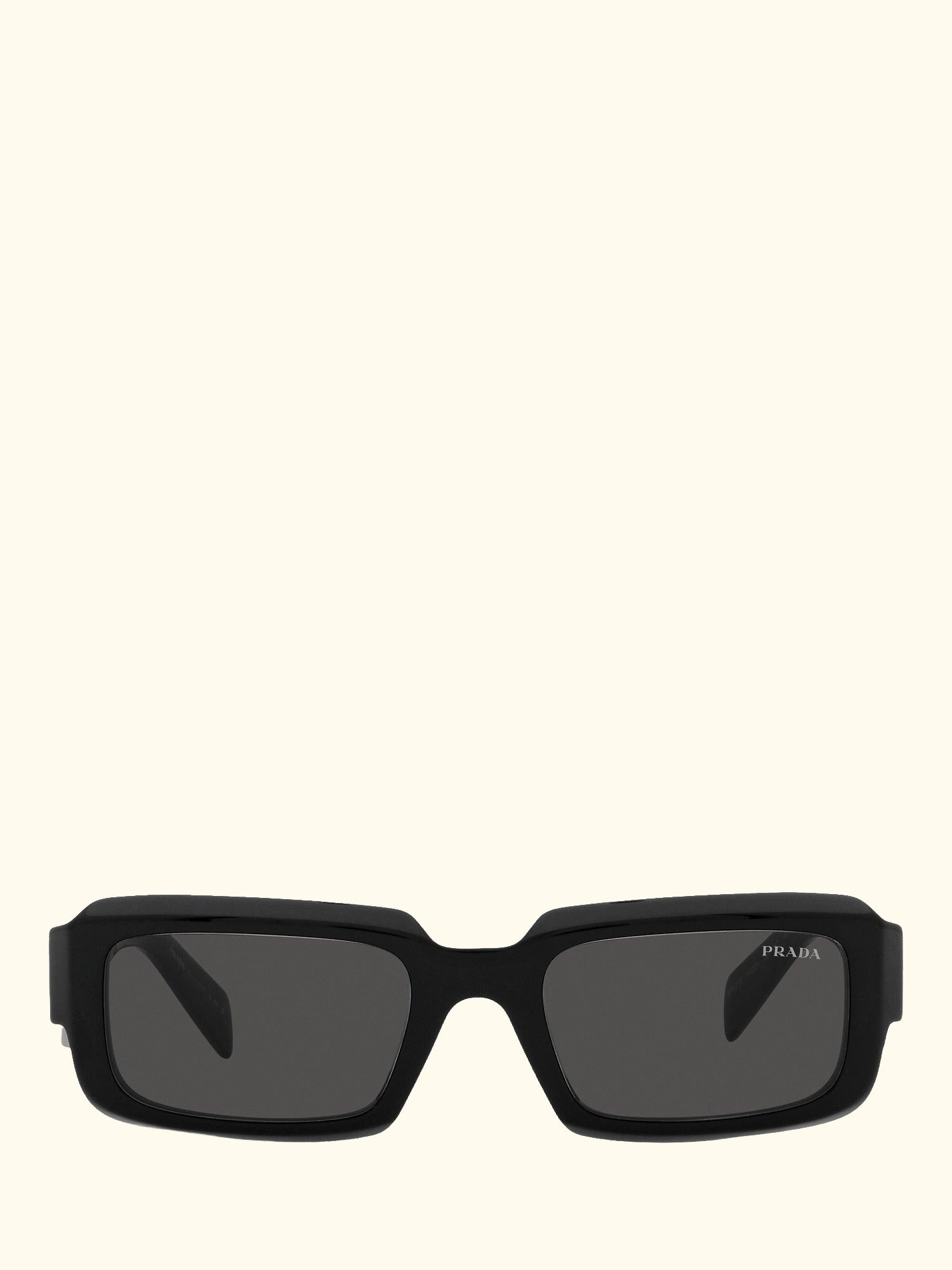 PR 27ZS Unisex Rectangular Sunglasses, Black
