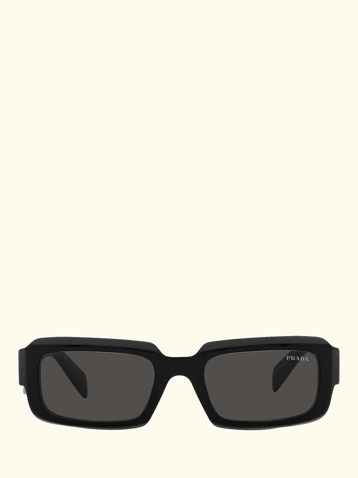 PR 27ZS Unisex Rectangular Sunglasses, Black