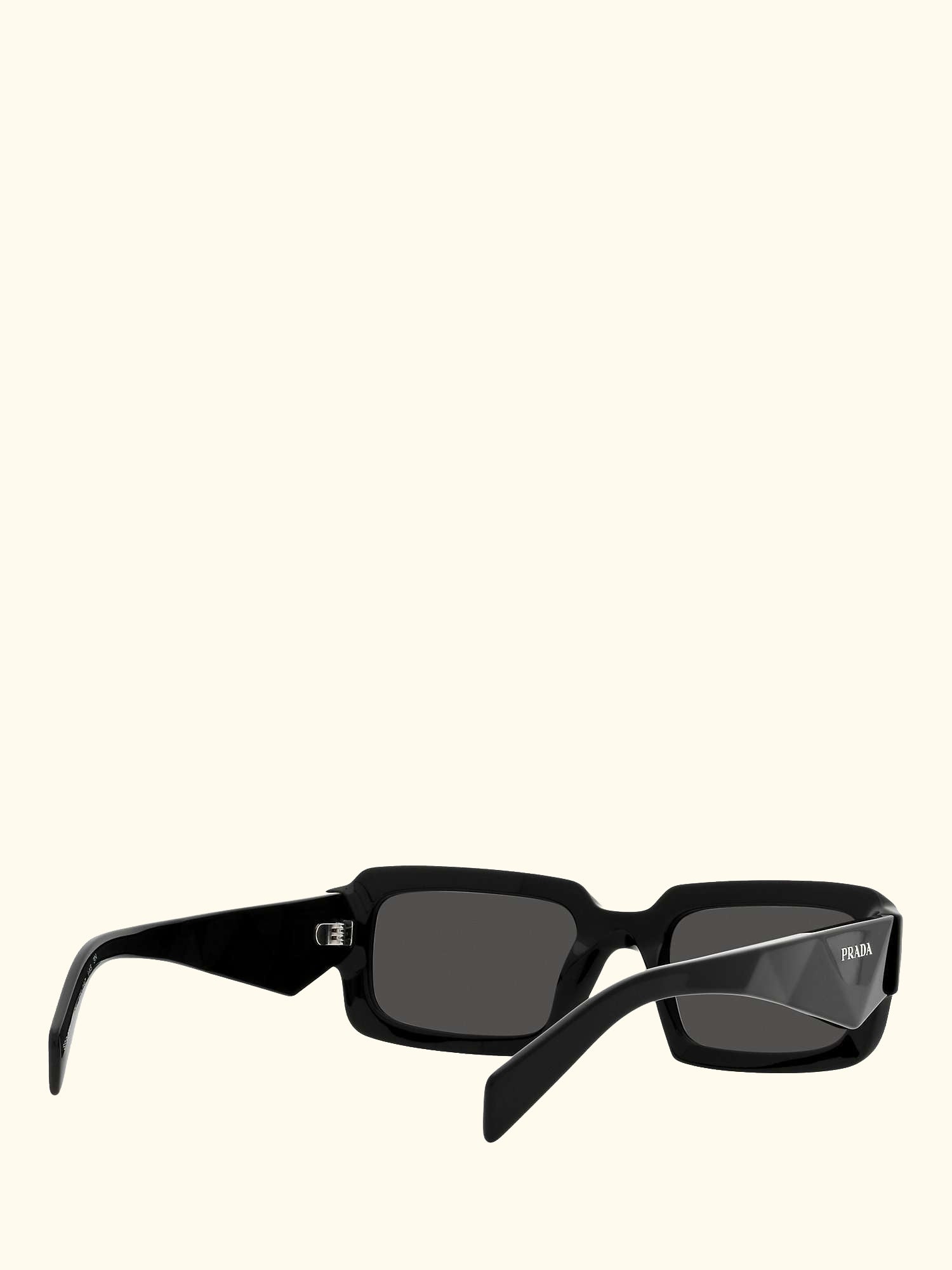 PR 27ZS Unisex Rectangular Sunglasses, Black