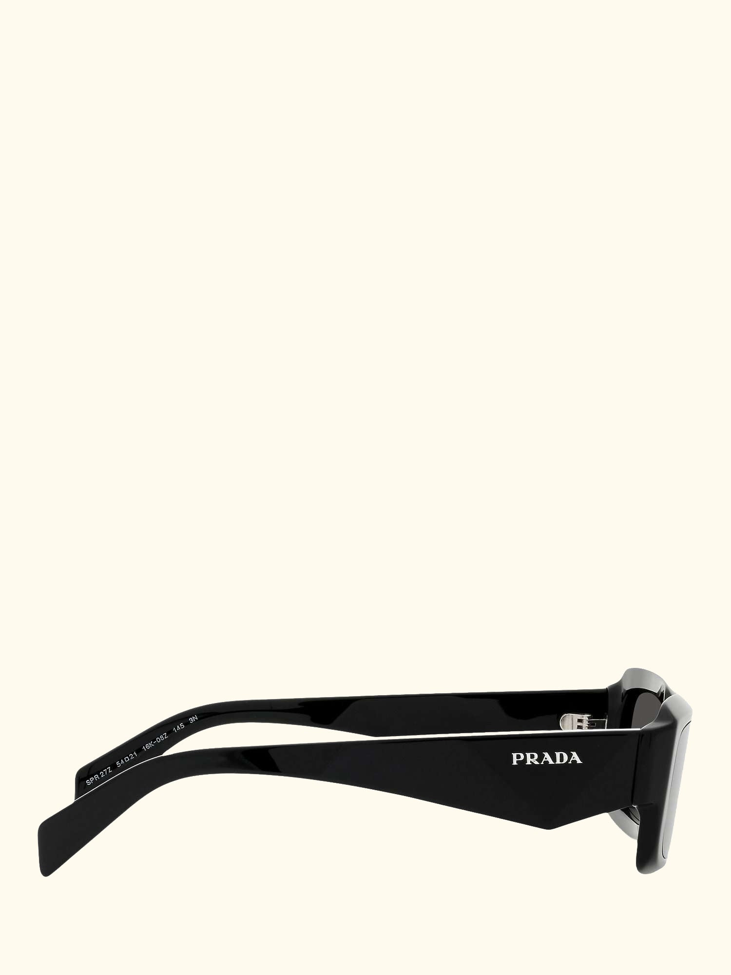 PR 27ZS Unisex Rectangular Sunglasses, Black
