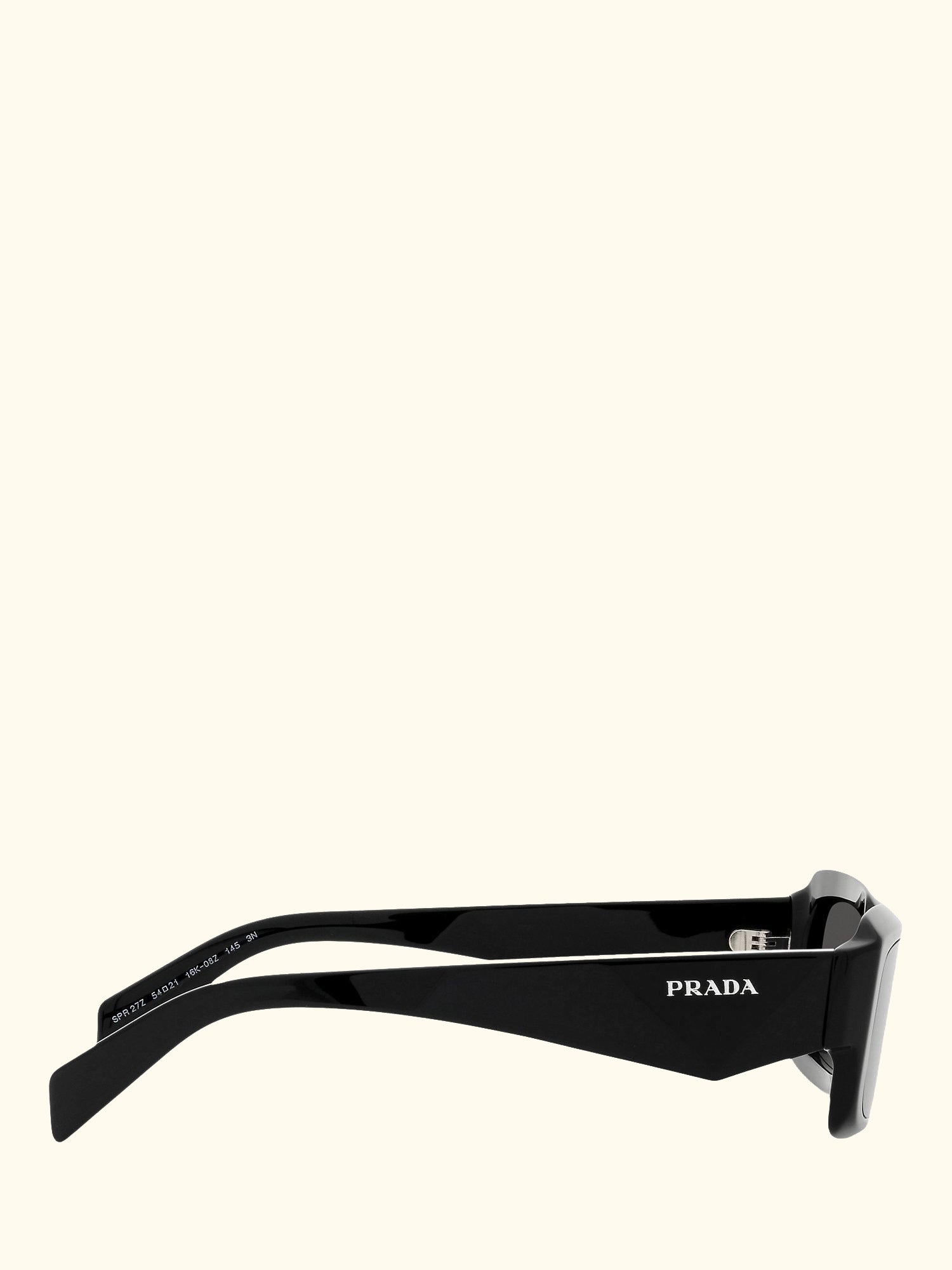 PR 27ZS Unisex Rectangular Sunglasses, Black