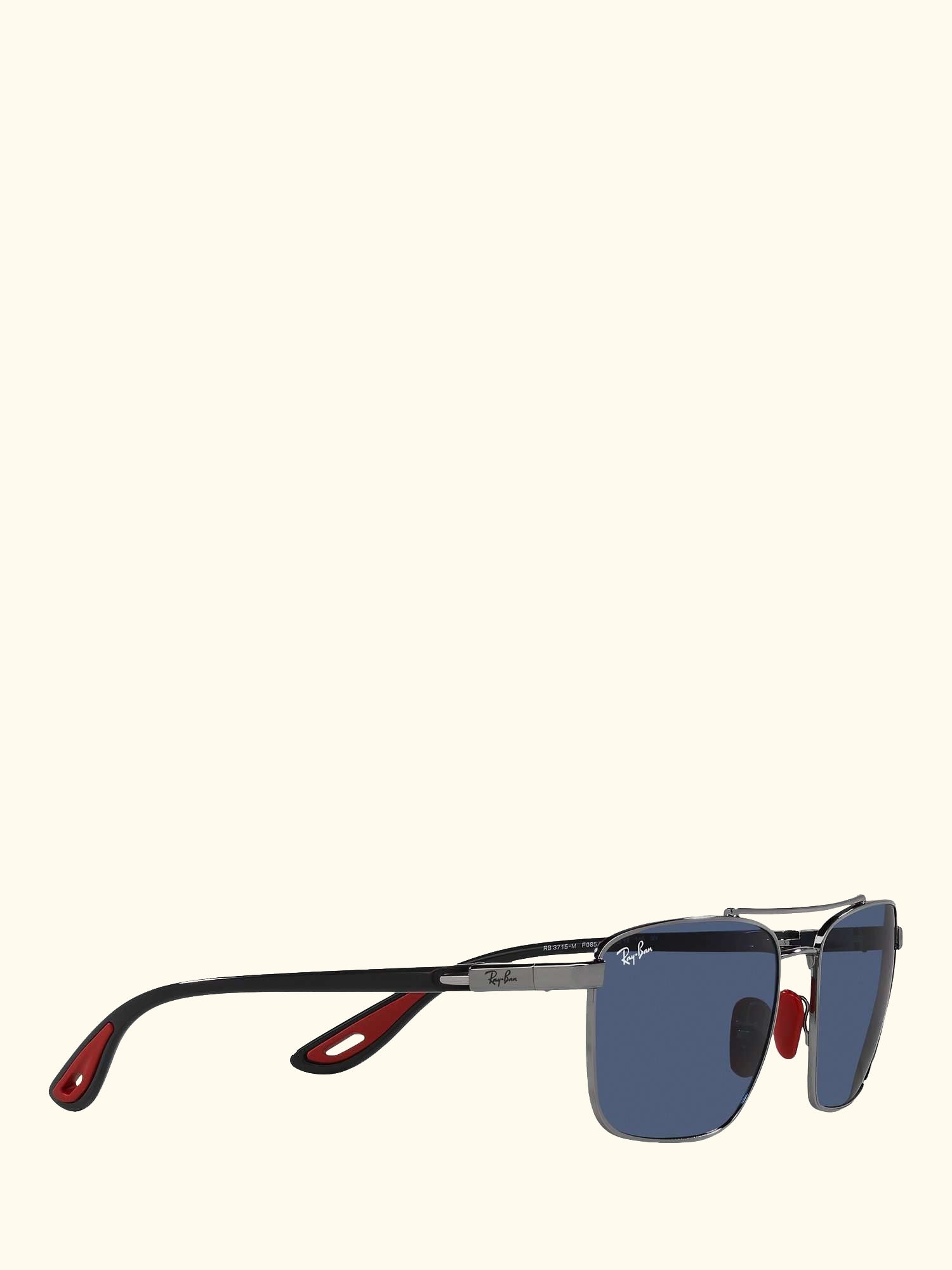 RB3715M Scuderia Ferrari Men's Square Sunglasses, Gunmetal/Blue