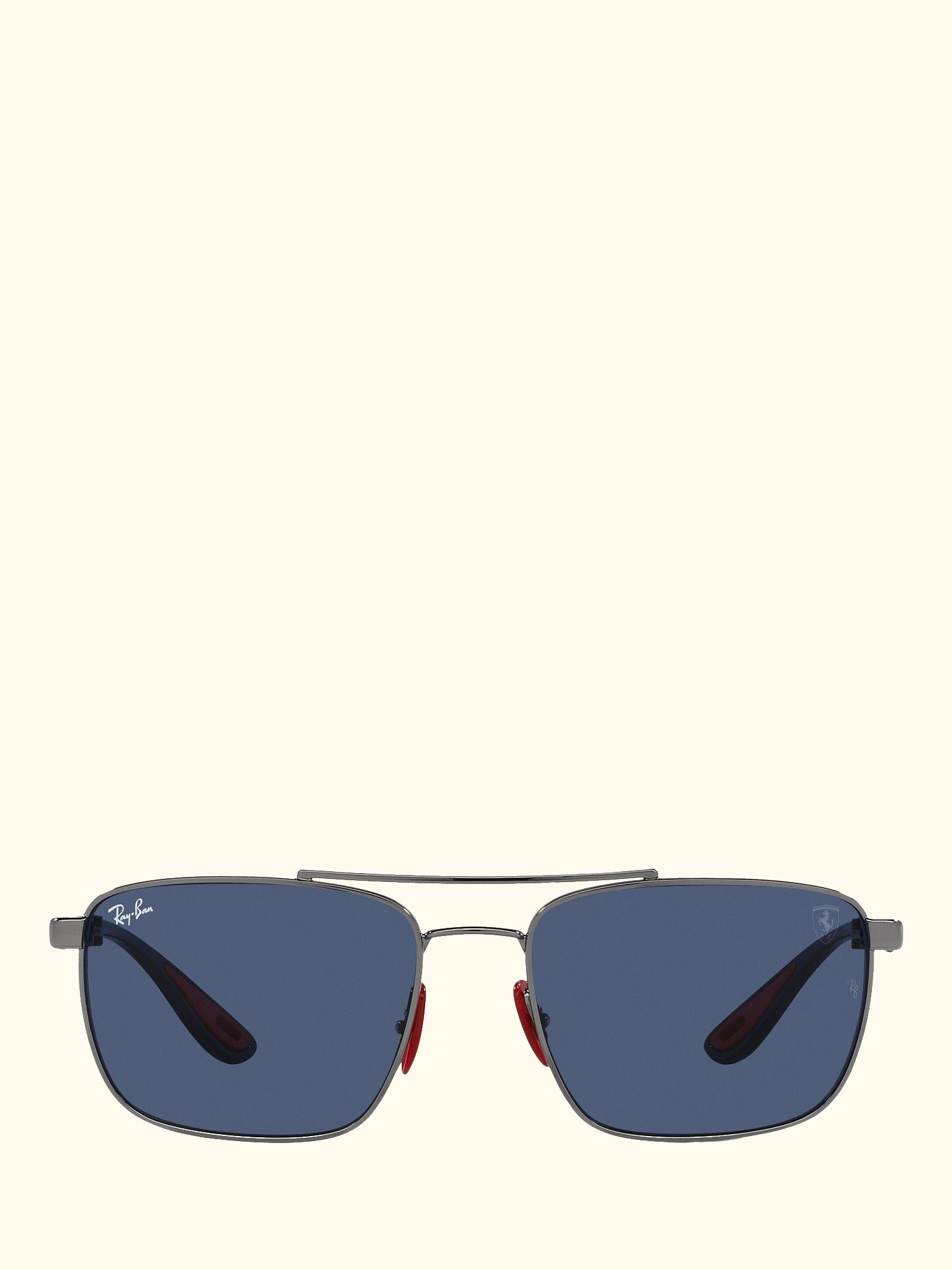 RB3715M Scuderia Ferrari Men's Square Sunglasses, Gunmetal/Blue