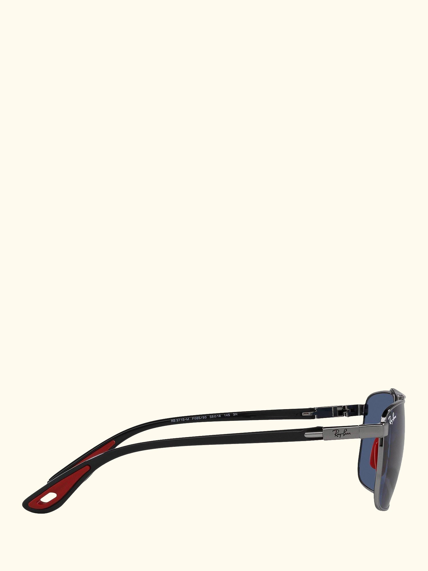 RB3715M Scuderia Ferrari Men's Square Sunglasses, Gunmetal/Blue
