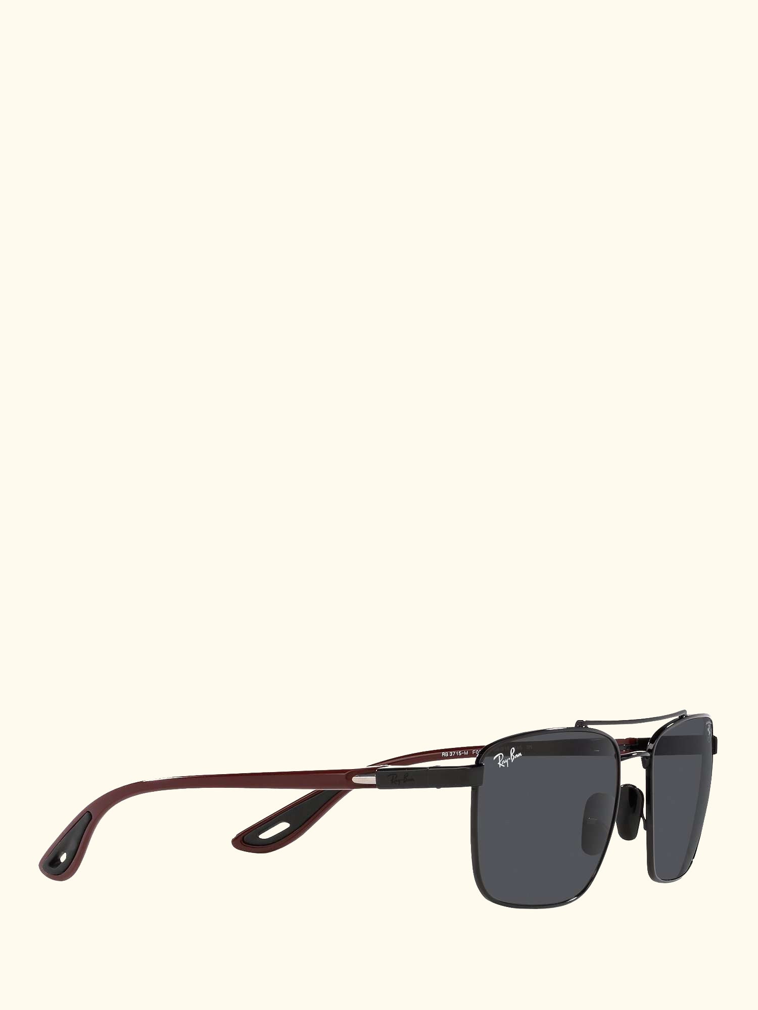 RB3715M Scuderia Ferrari Men's Square Sunglasses, Black/Grey