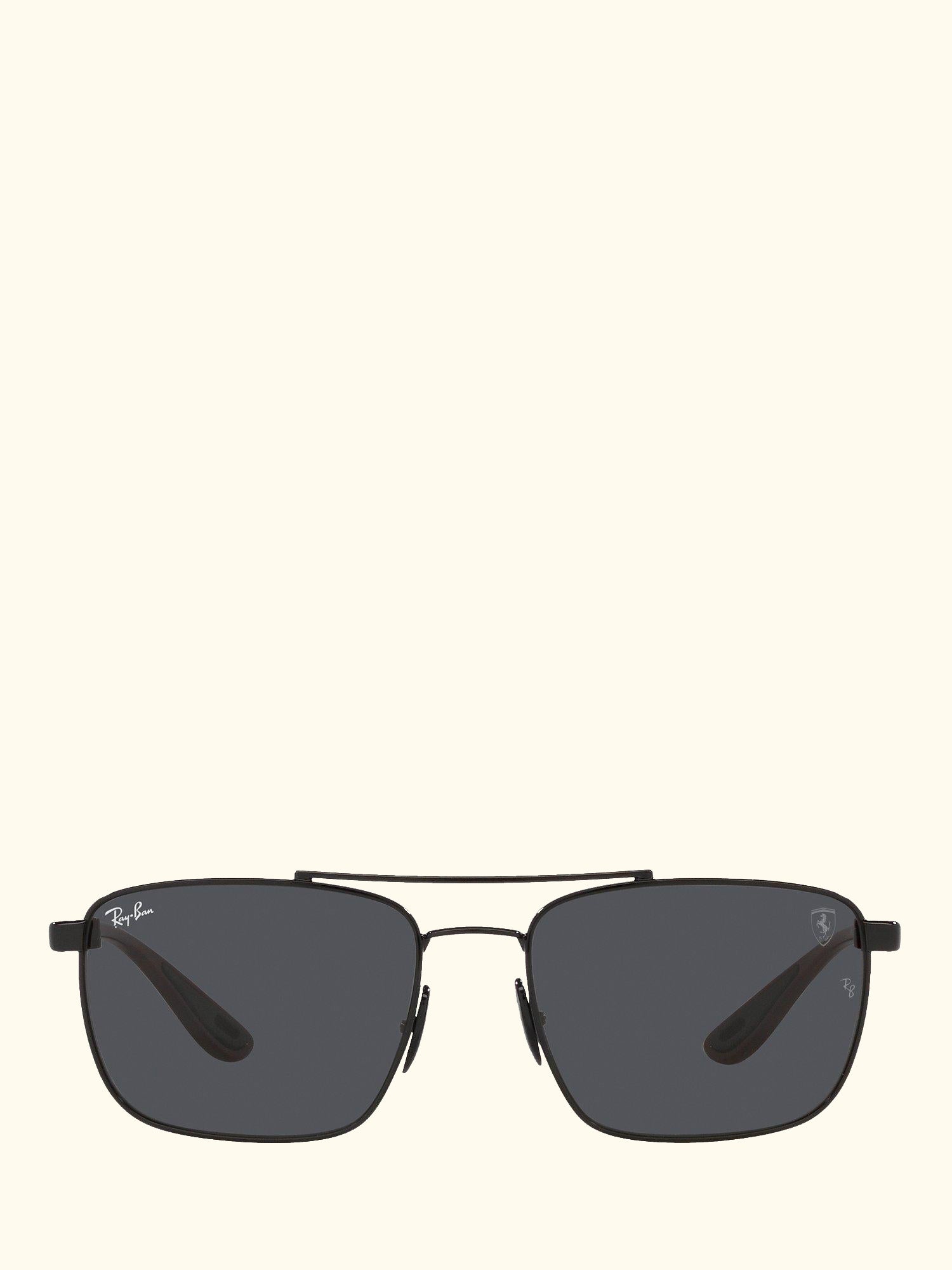 RB3715M Scuderia Ferrari Men's Square Sunglasses, Black/Grey