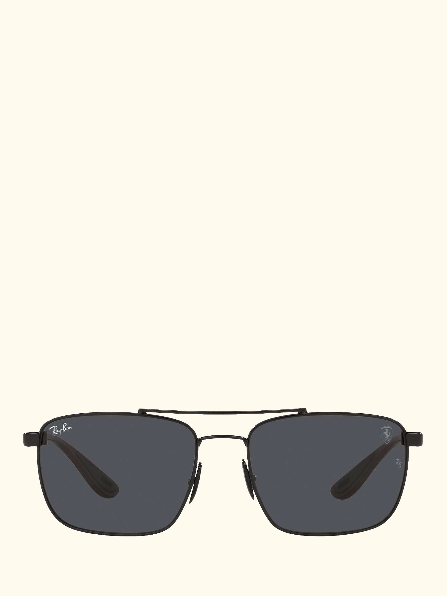 RB3715M Scuderia Ferrari Men's Square Sunglasses, Black/Grey
